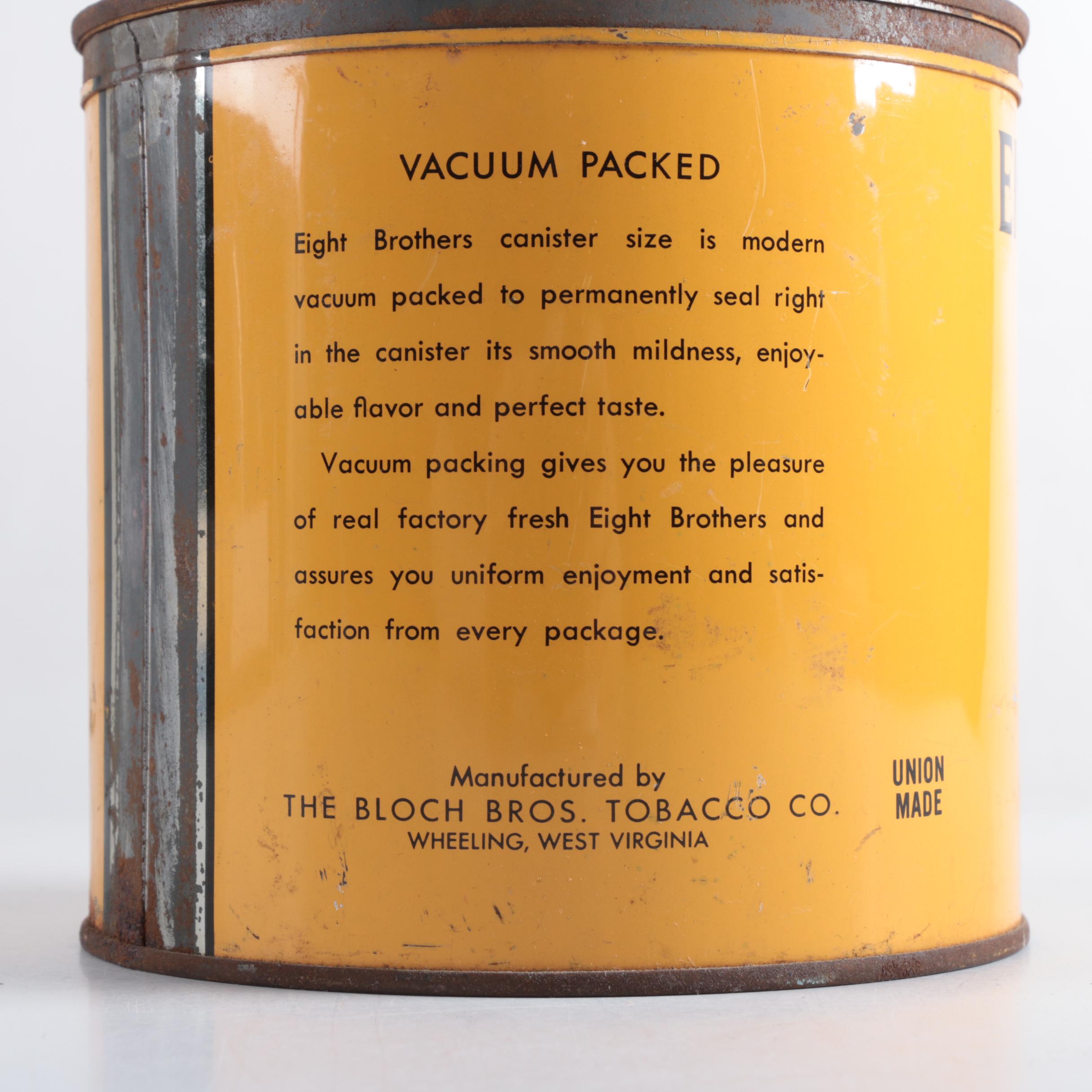"Eight Brothers" Long Cut Tobacco Canister