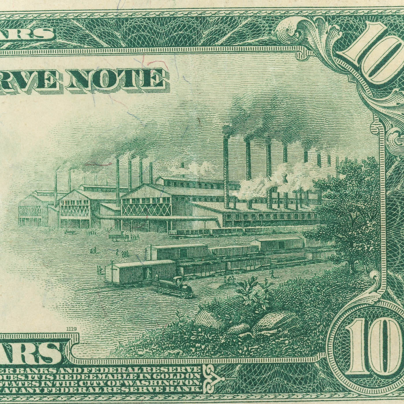 Series of 1914 Blue Seal Ten Dollar Federal Reserve Note