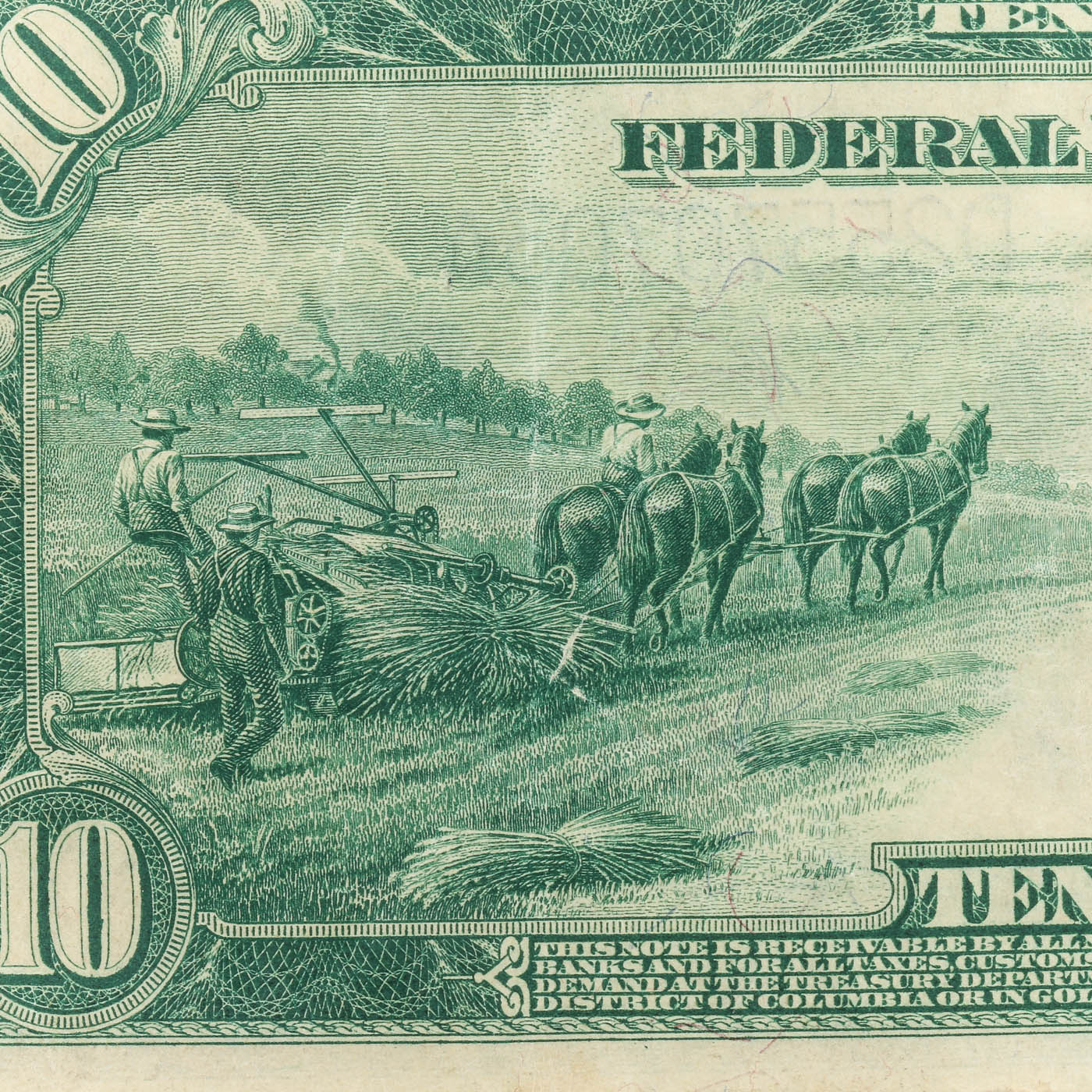 Series of 1914 Blue Seal Ten Dollar Federal Reserve Note