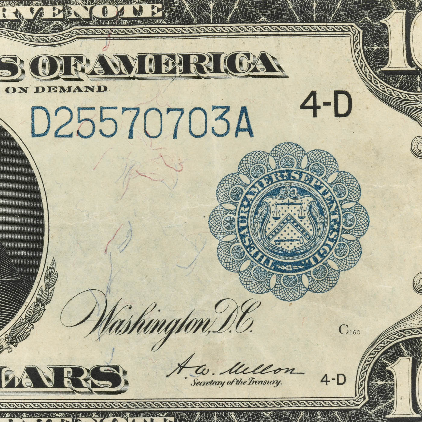 Series of 1914 Blue Seal Ten Dollar Federal Reserve Note