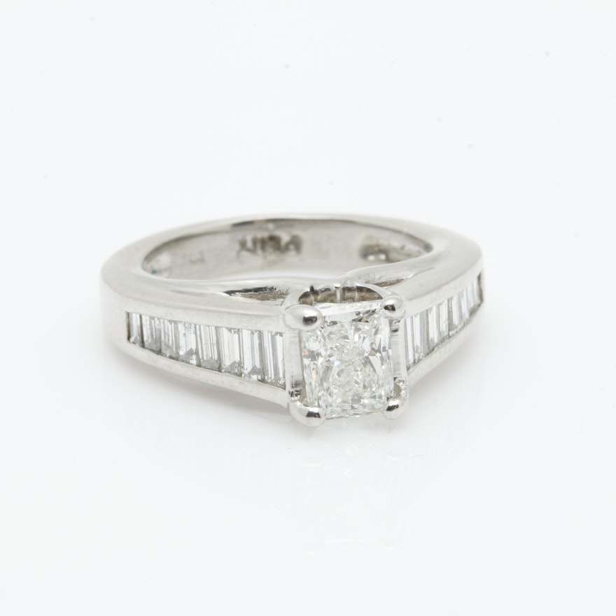 Platinum 1.46 CTW Diamond Ring