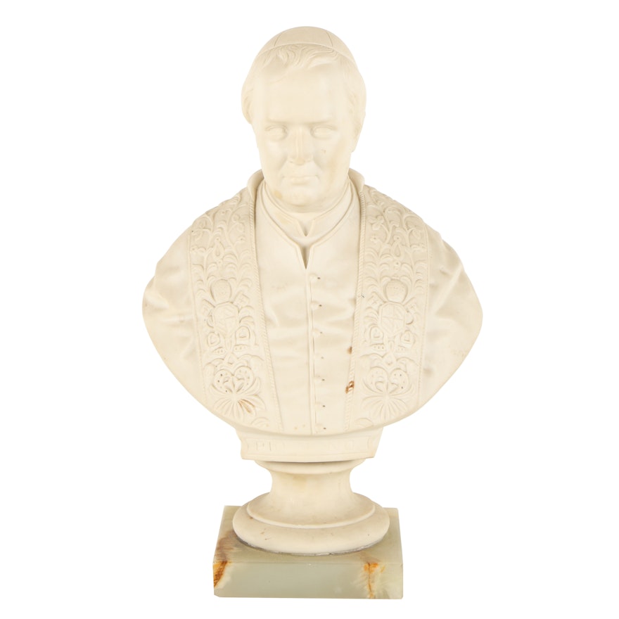 J. Marrett Porcelain Bust "Pio Nono"