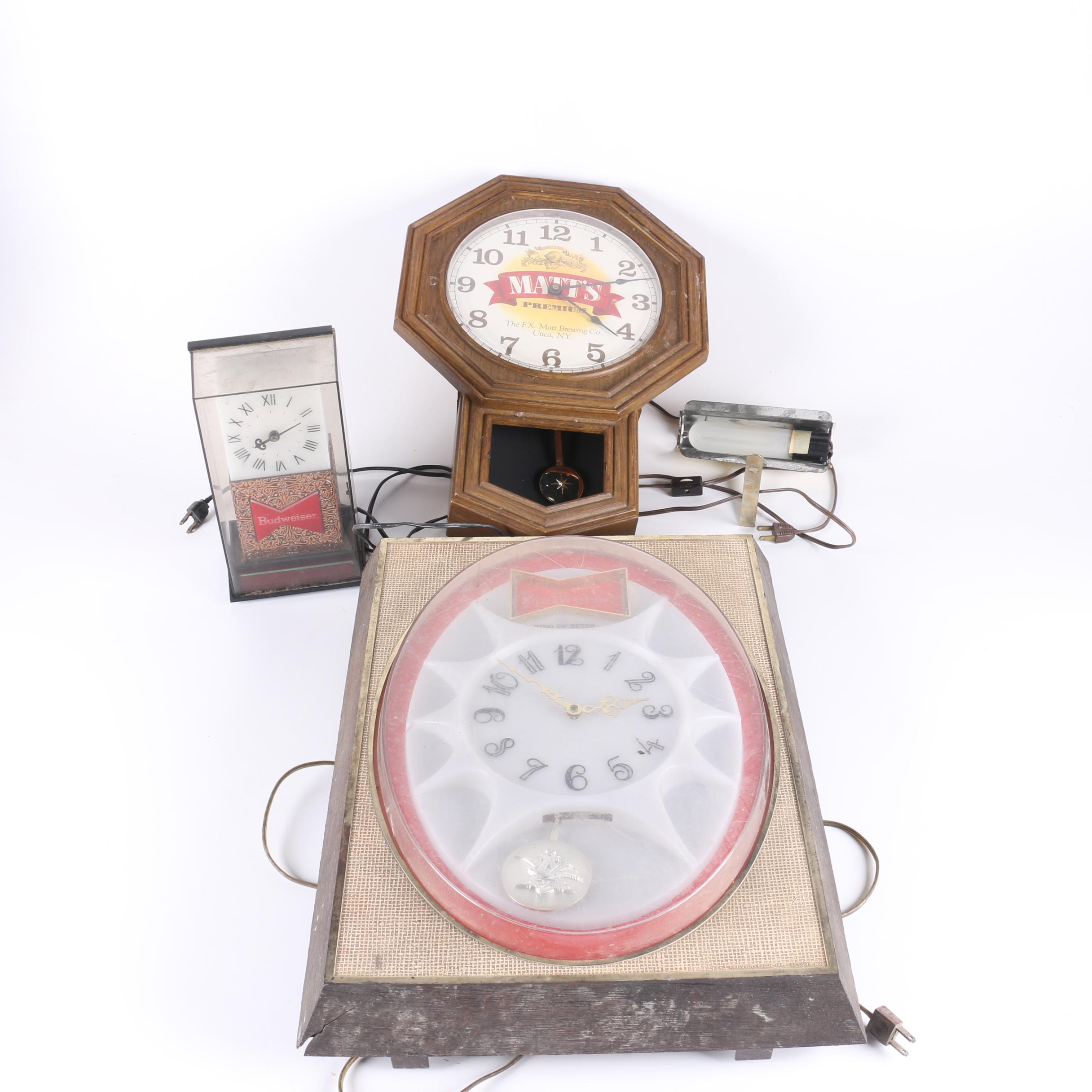 Vintage Electric Advertising Wall and Shelf Clocks