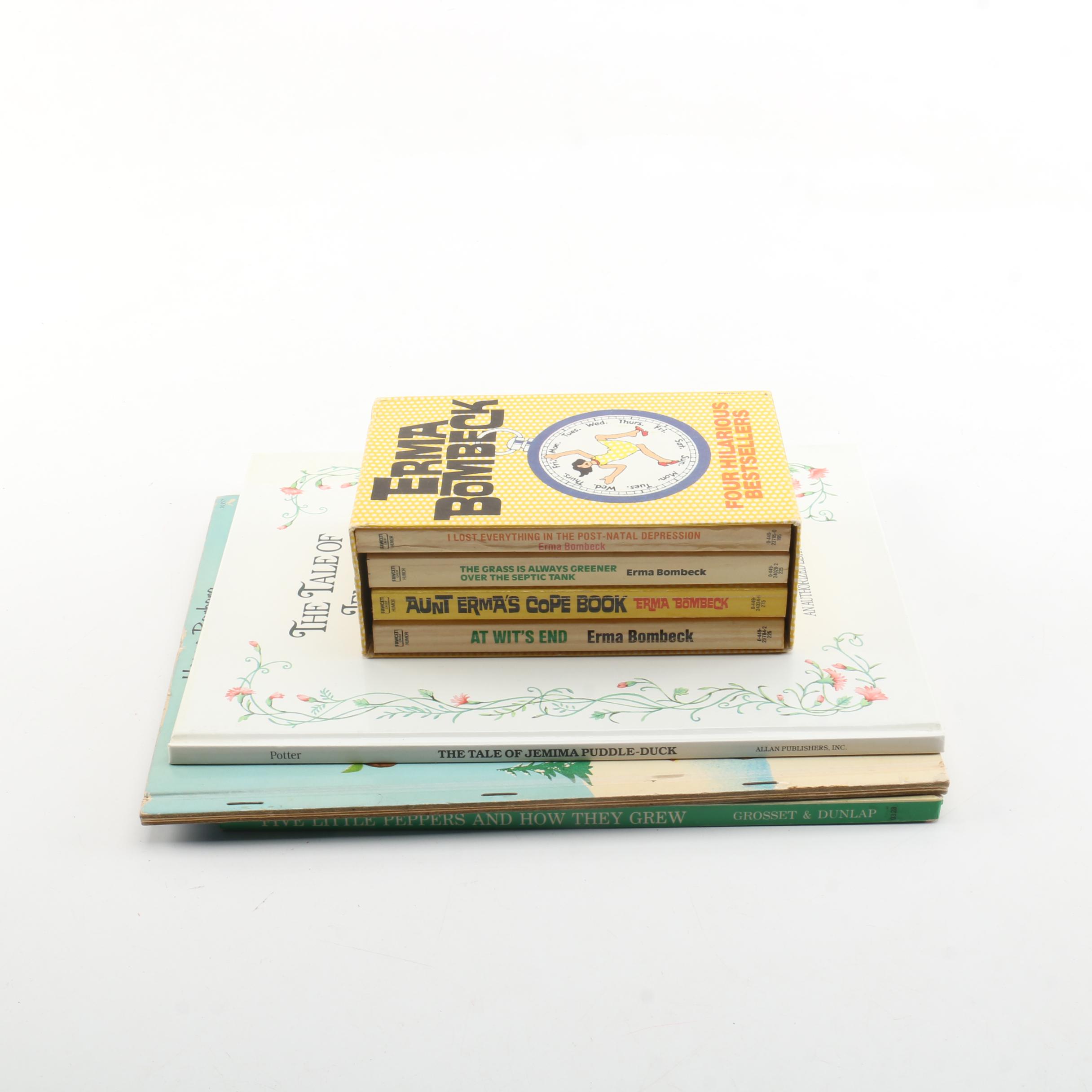 Vintage Children's Books and Set of Works by Erma Bombeck