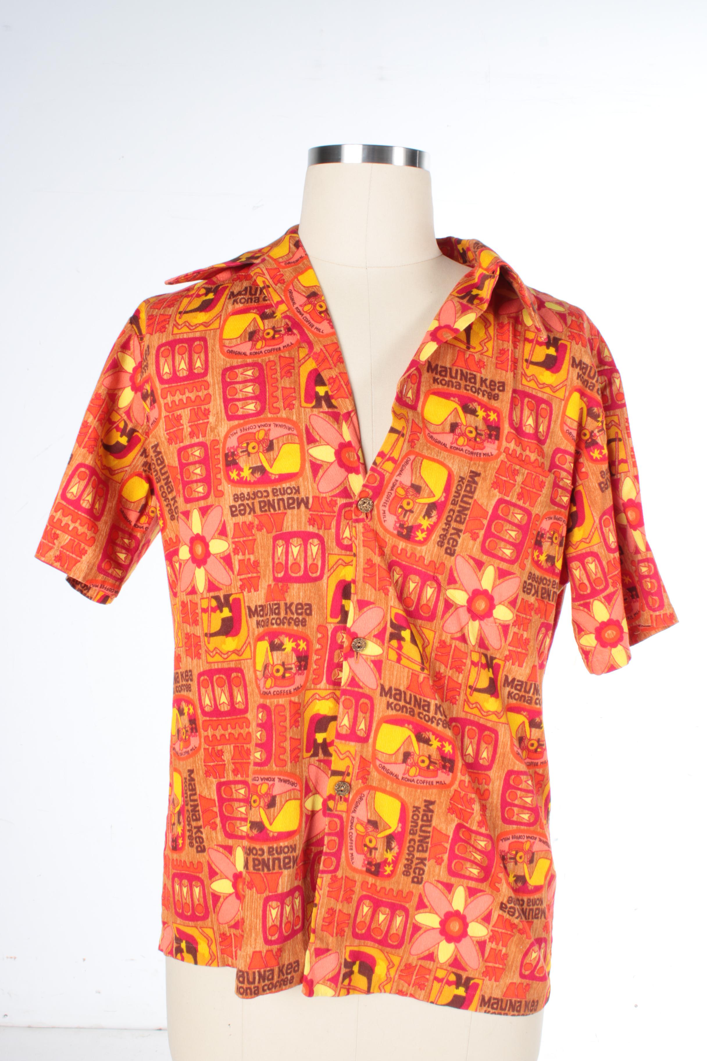 Men's Vintage Kona Themed Short Sleeve Shirts