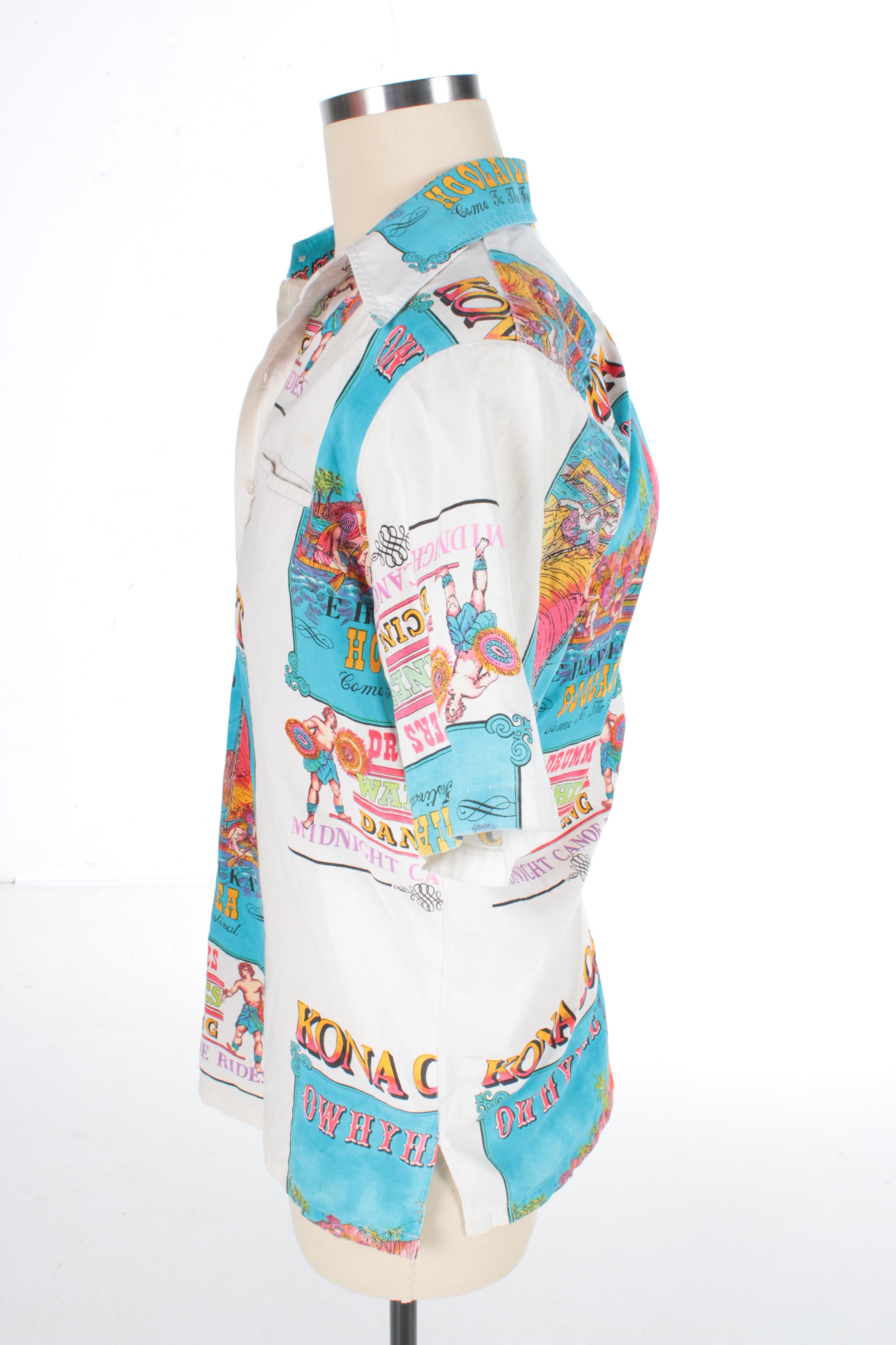 Men's Vintage Kona Themed Short Sleeve Shirts