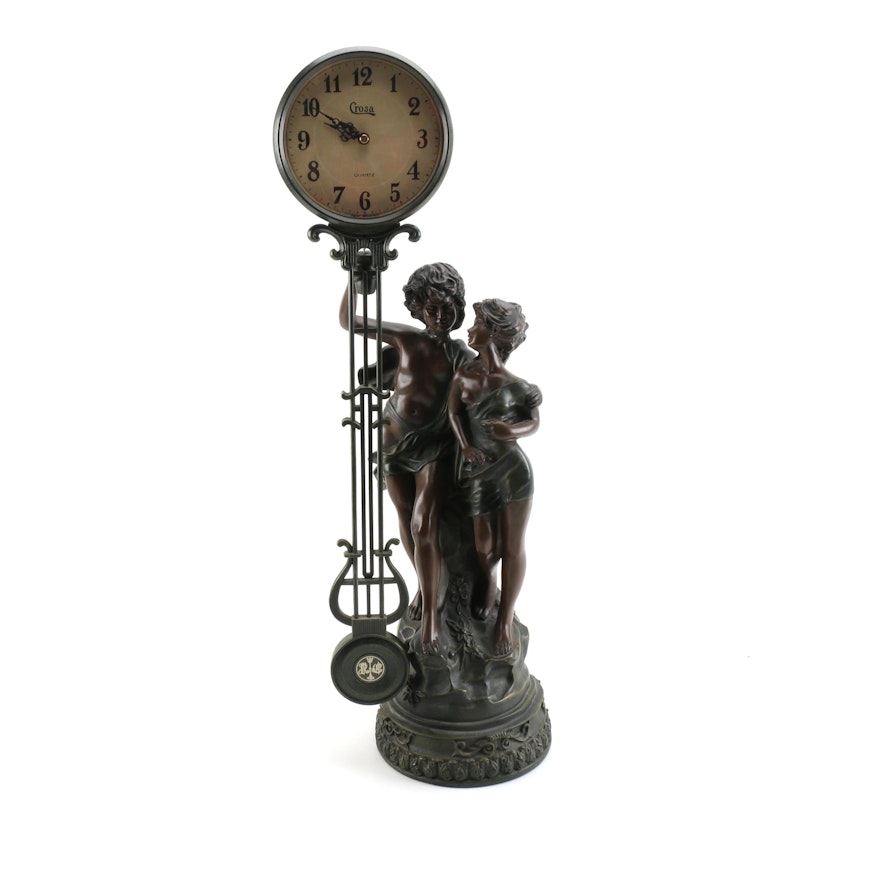 Crosa Victorian Reproduction Quartz Pendulum Clock