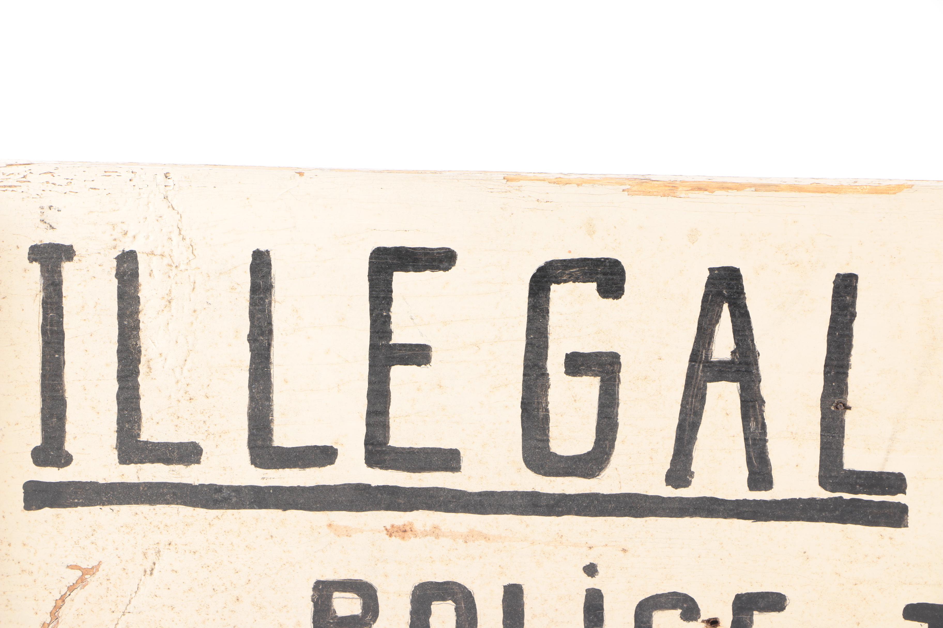 Rustic Illegal Dumping Wooden Sign