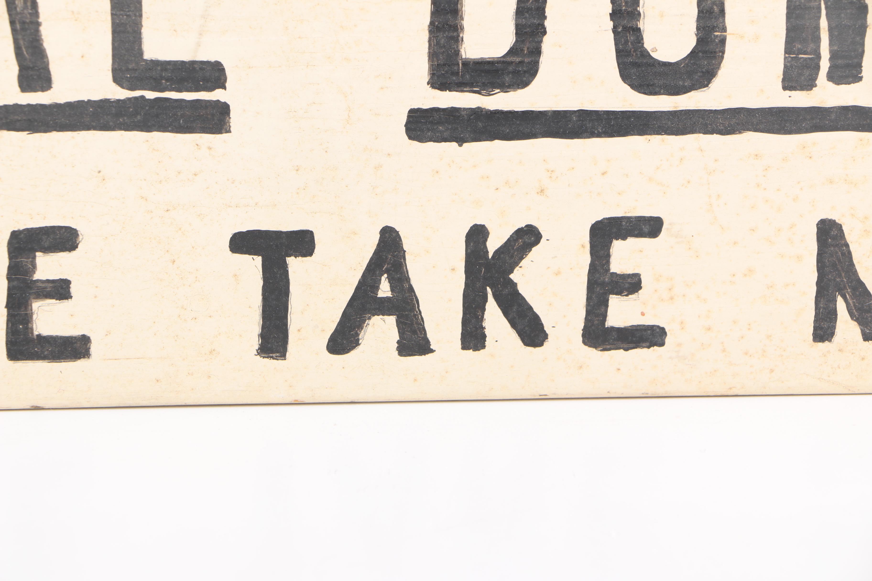 Rustic Illegal Dumping Wooden Sign