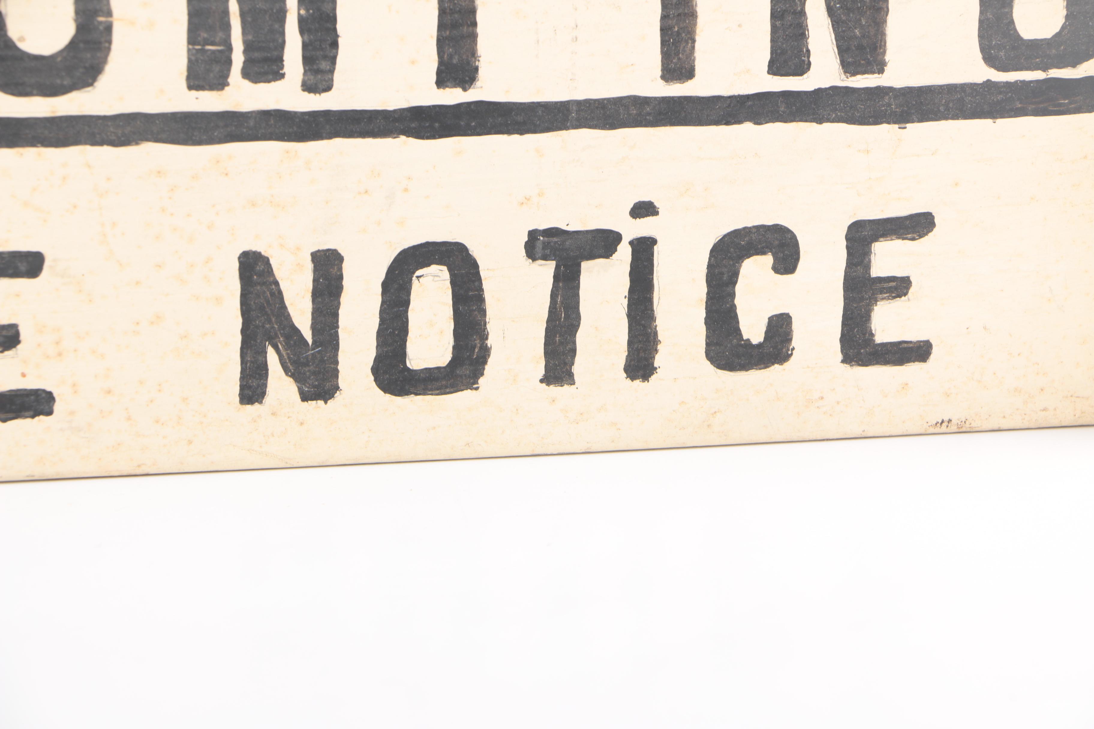 Rustic Illegal Dumping Wooden Sign