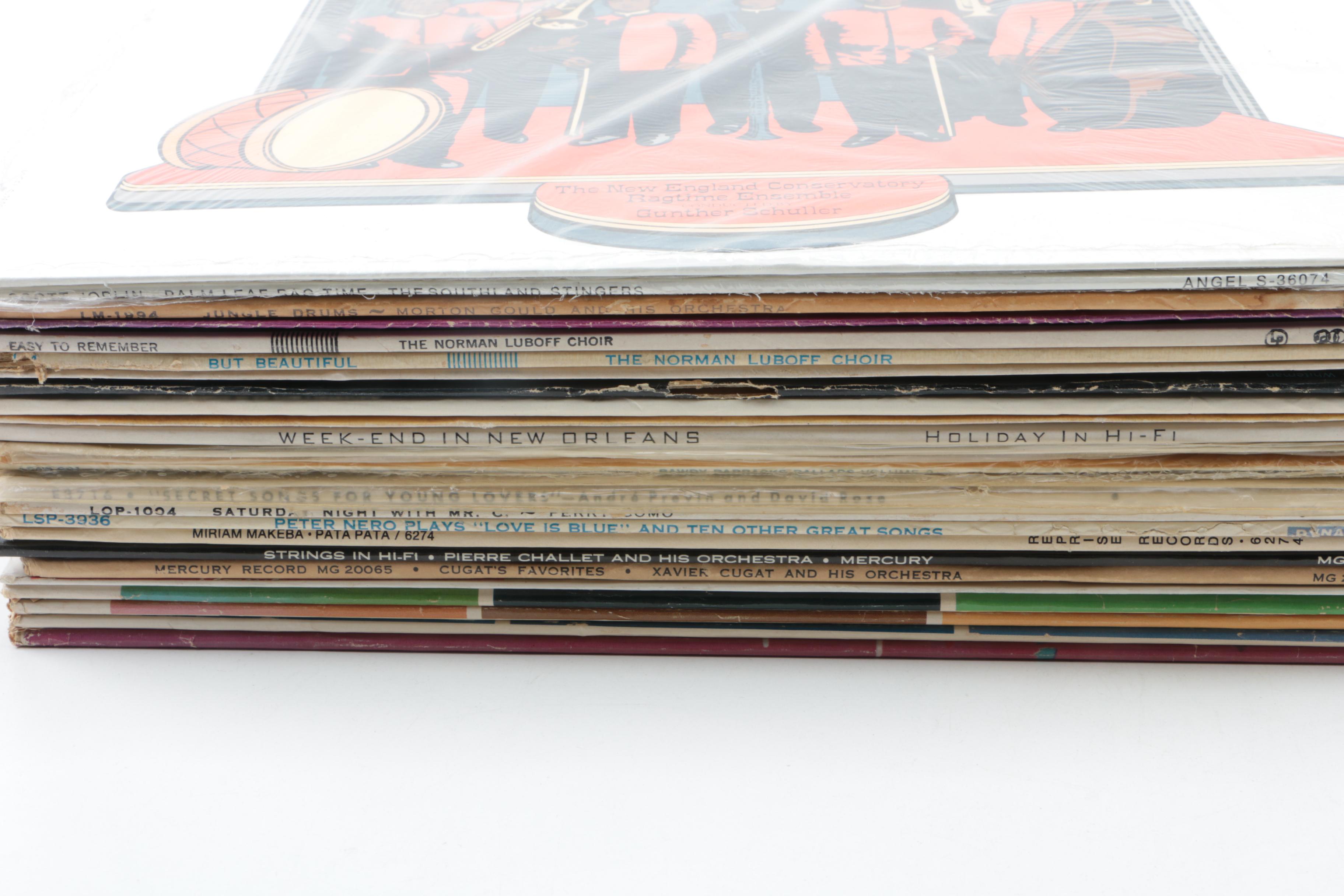 Vintage Records Including Xavier Cugat, Henry Mancini, and Scott Joplin