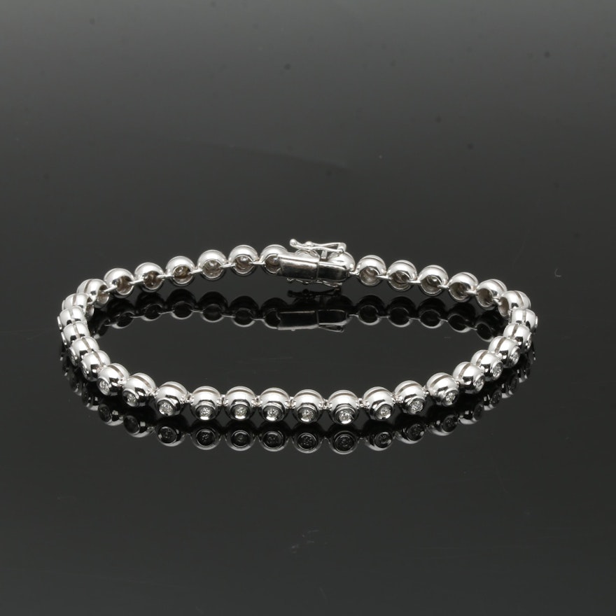 18K White Gold Diamond Bracelet