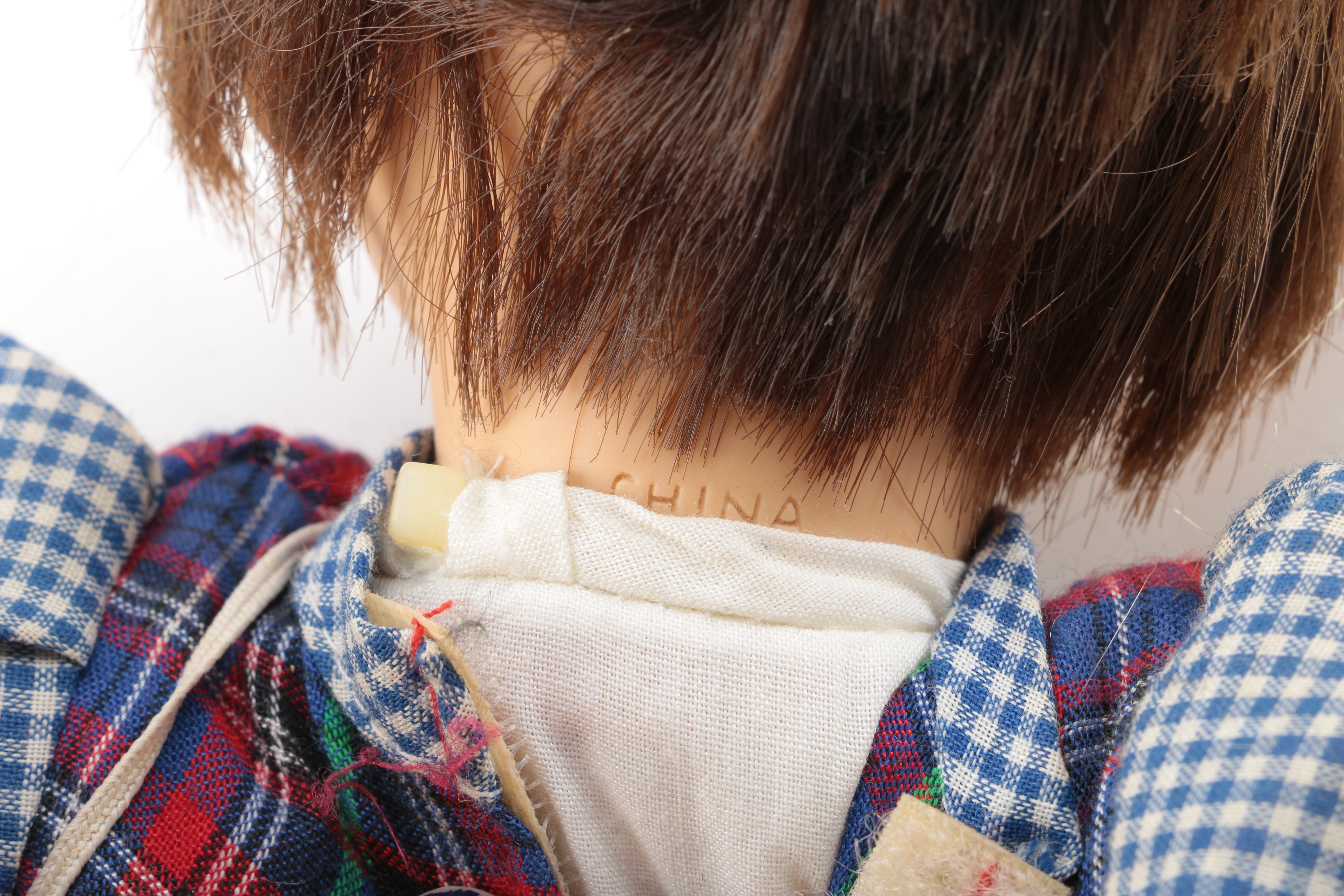 Vintage Vinyl and Cloth Brunette Boy Doll