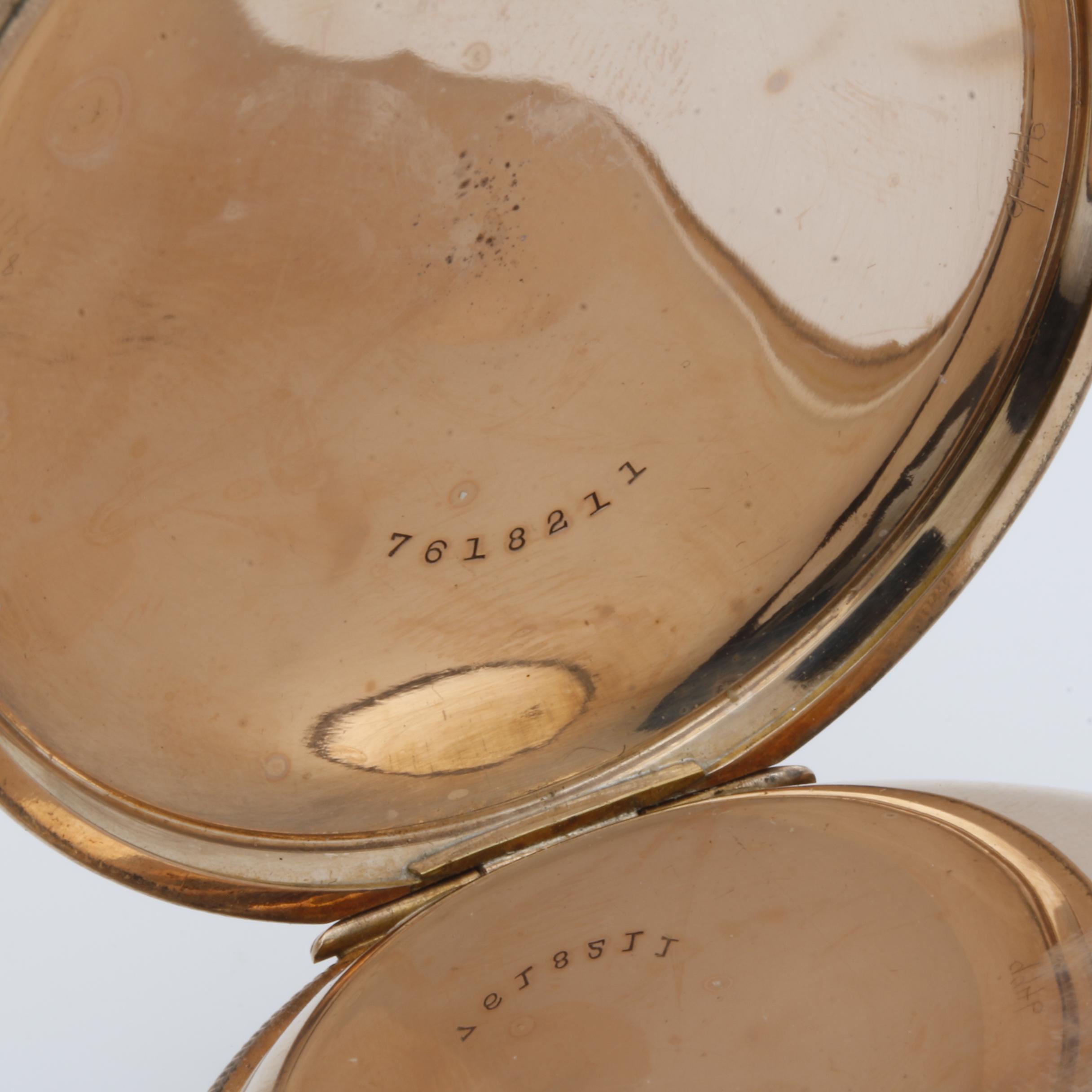 Antique Lambert Bros. Gold Tone Open Face Pocket Watch