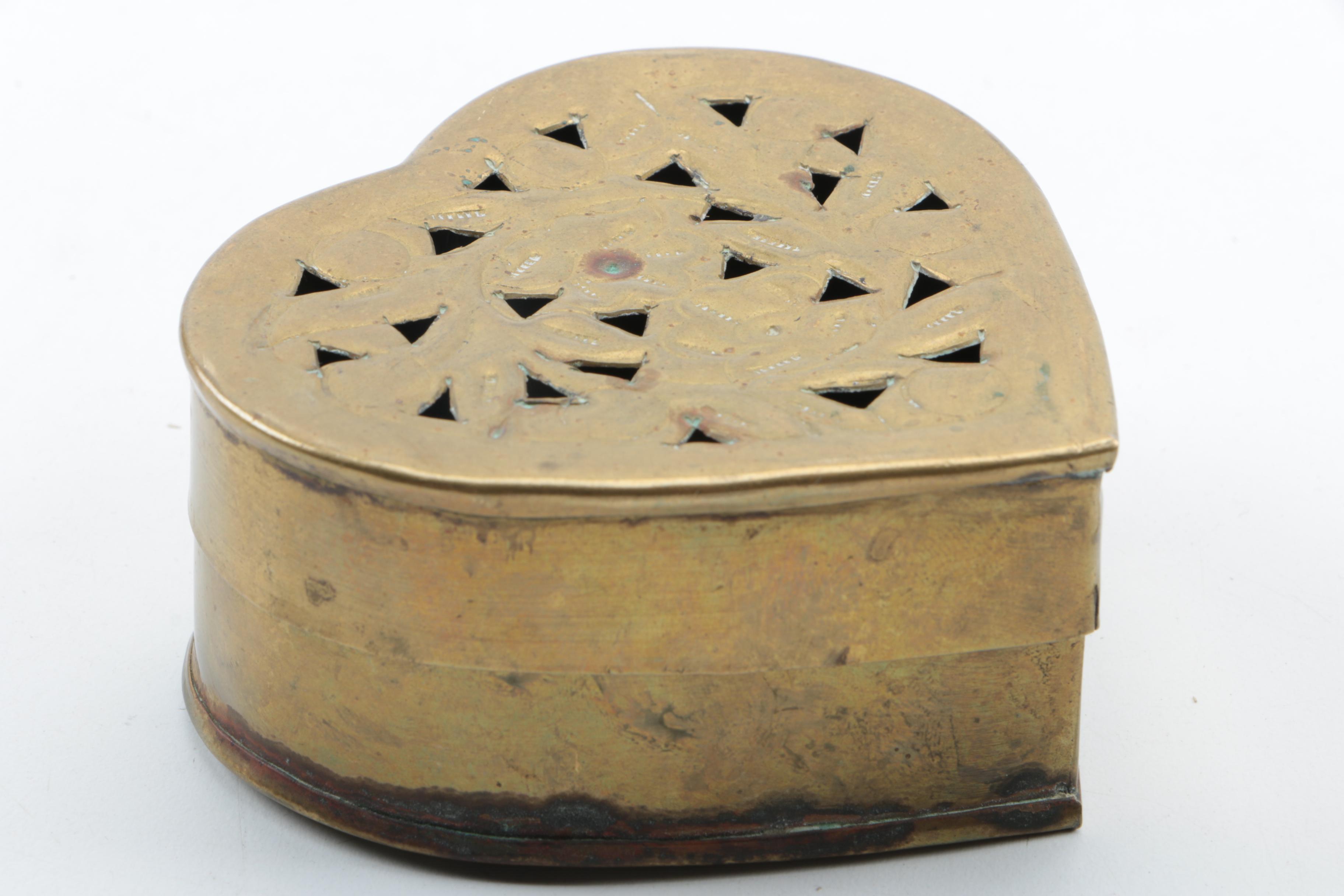 Milk Glass Vases, Pewter Lidded Dish and Others