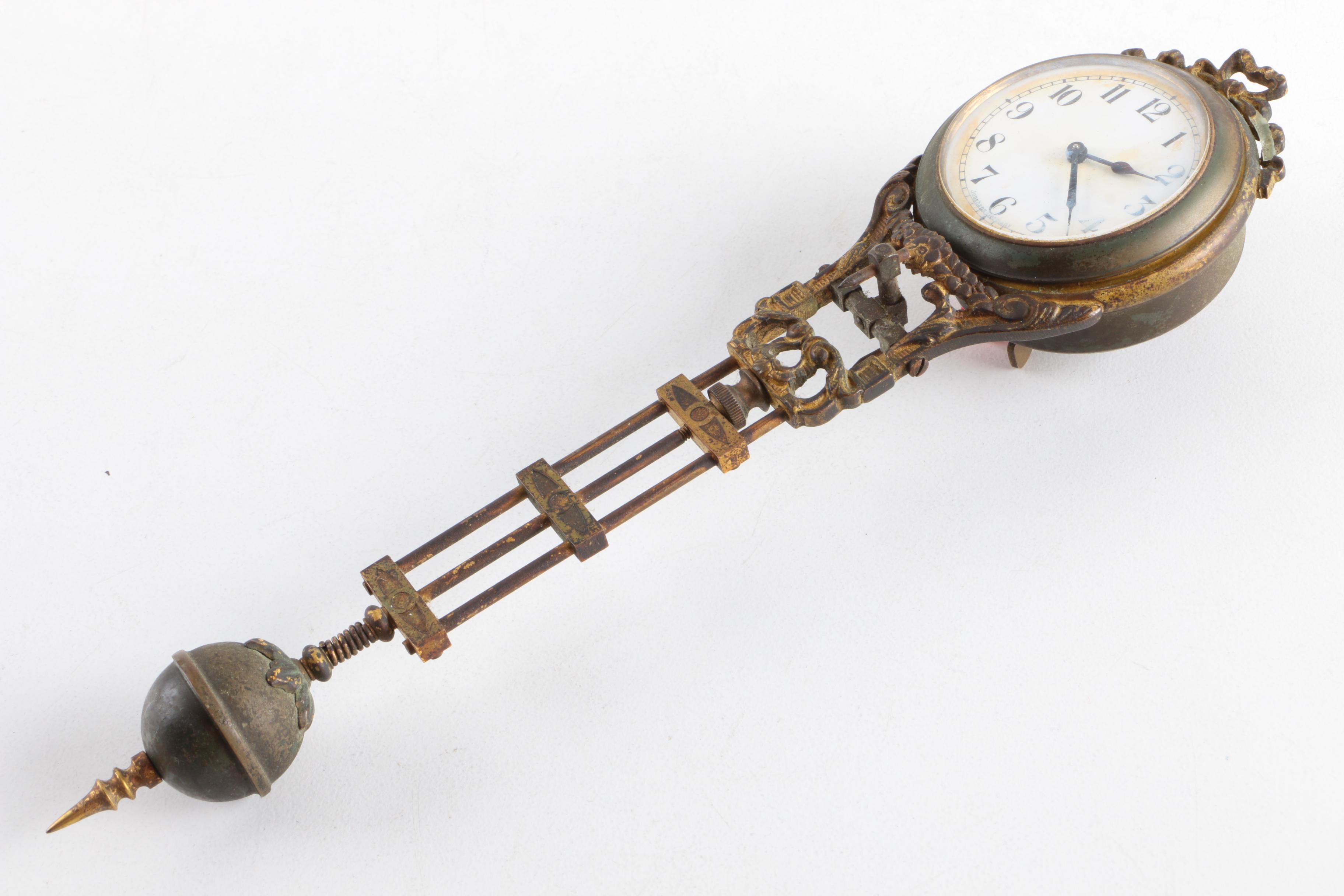 Antique German Junghans Elephant Mystery Clock with Sphere Pendulum