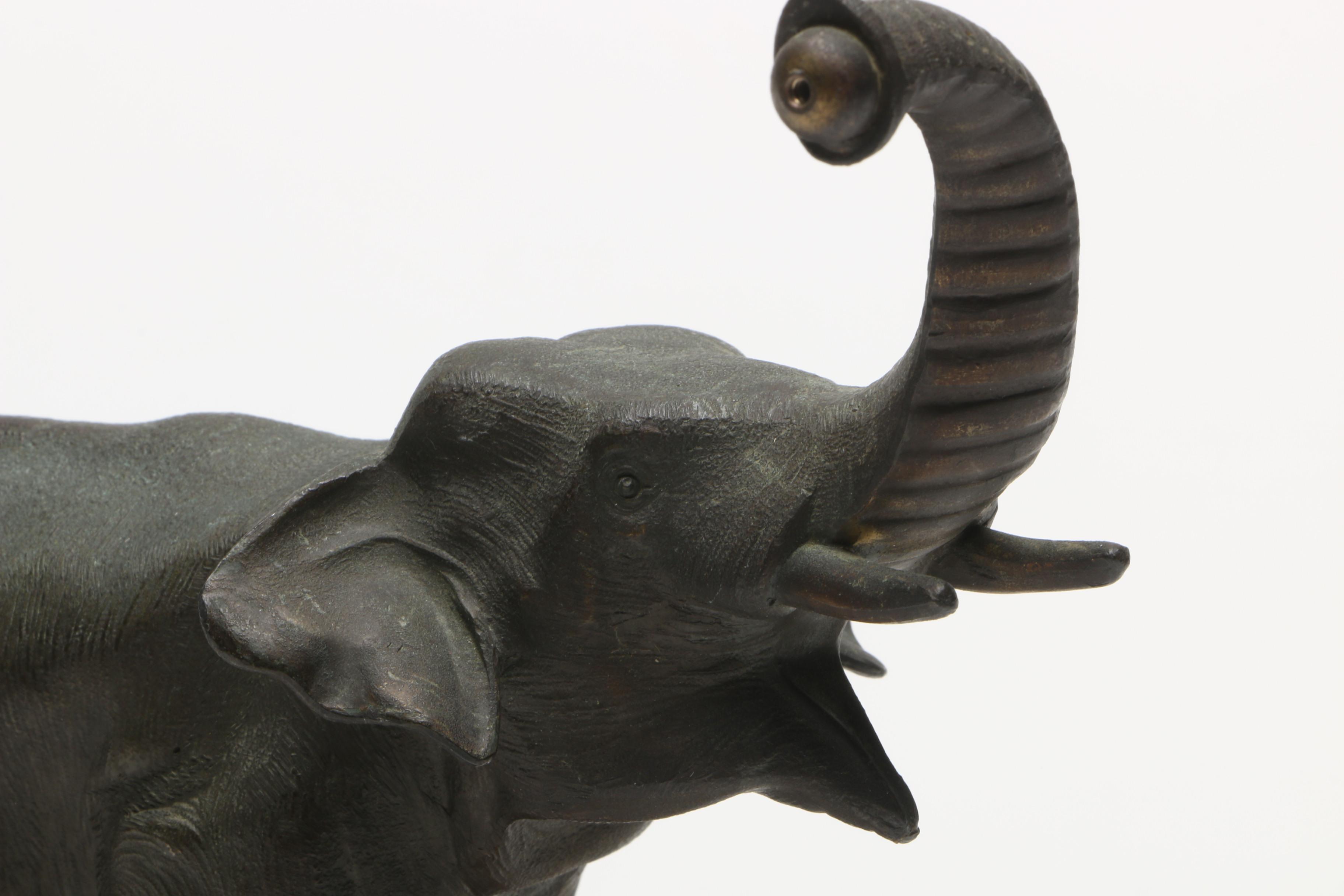 Antique German Junghans Elephant Mystery Clock with Sphere Pendulum