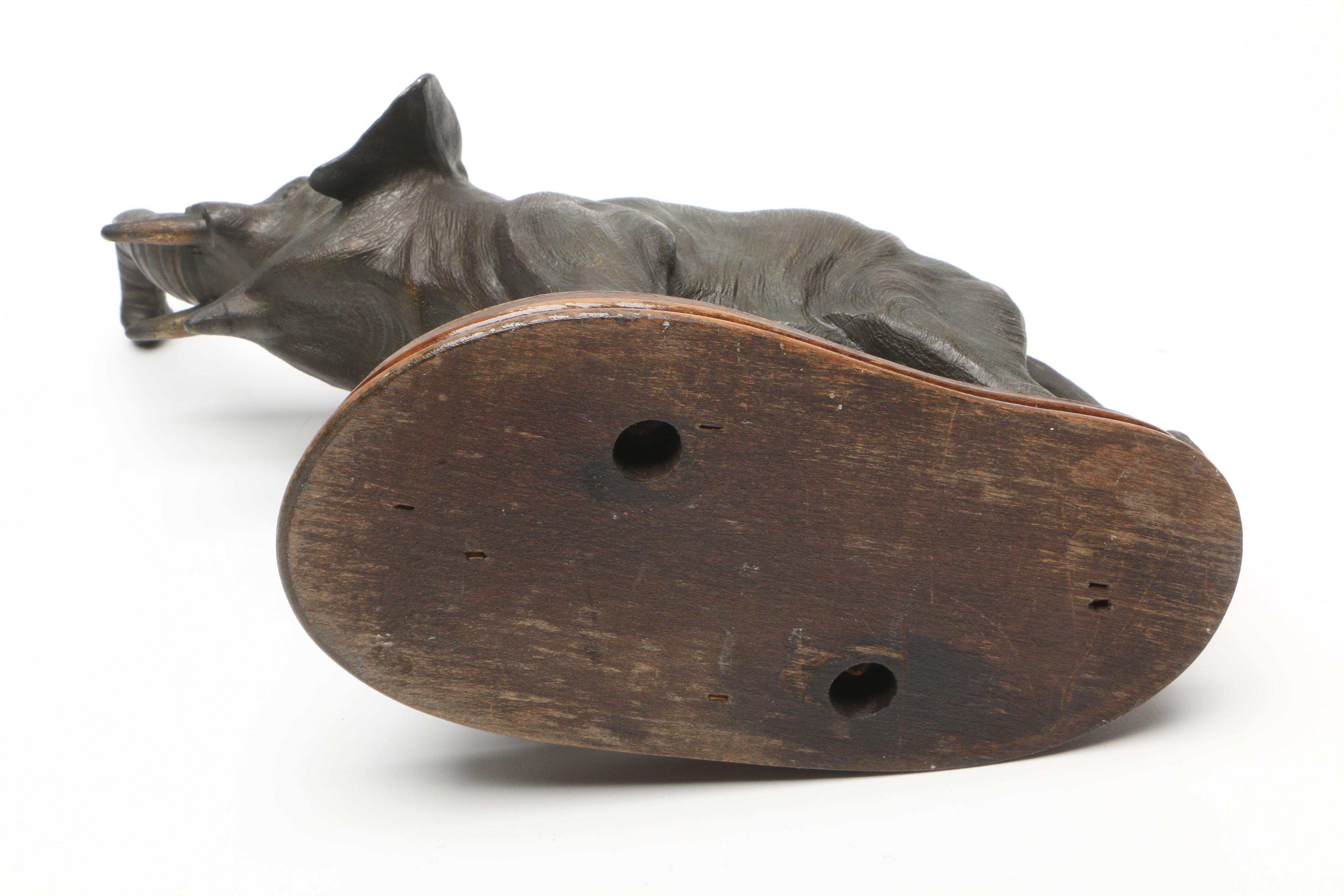 Antique German Junghans Elephant Mystery Clock with Sphere Pendulum