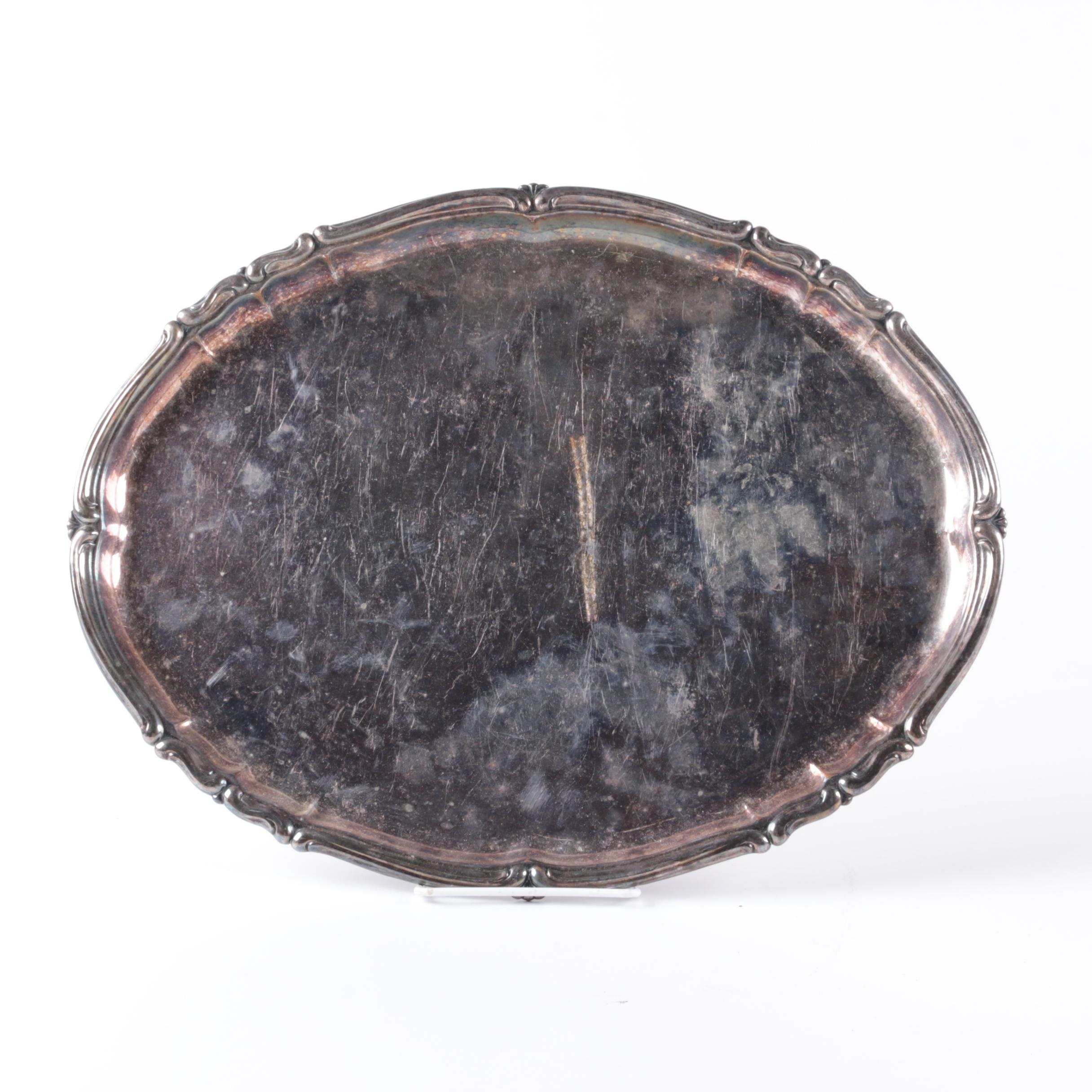 Pairpoint Mfg. Co. Silver Plate Meat Tray with Additional Silver-Plated Tray