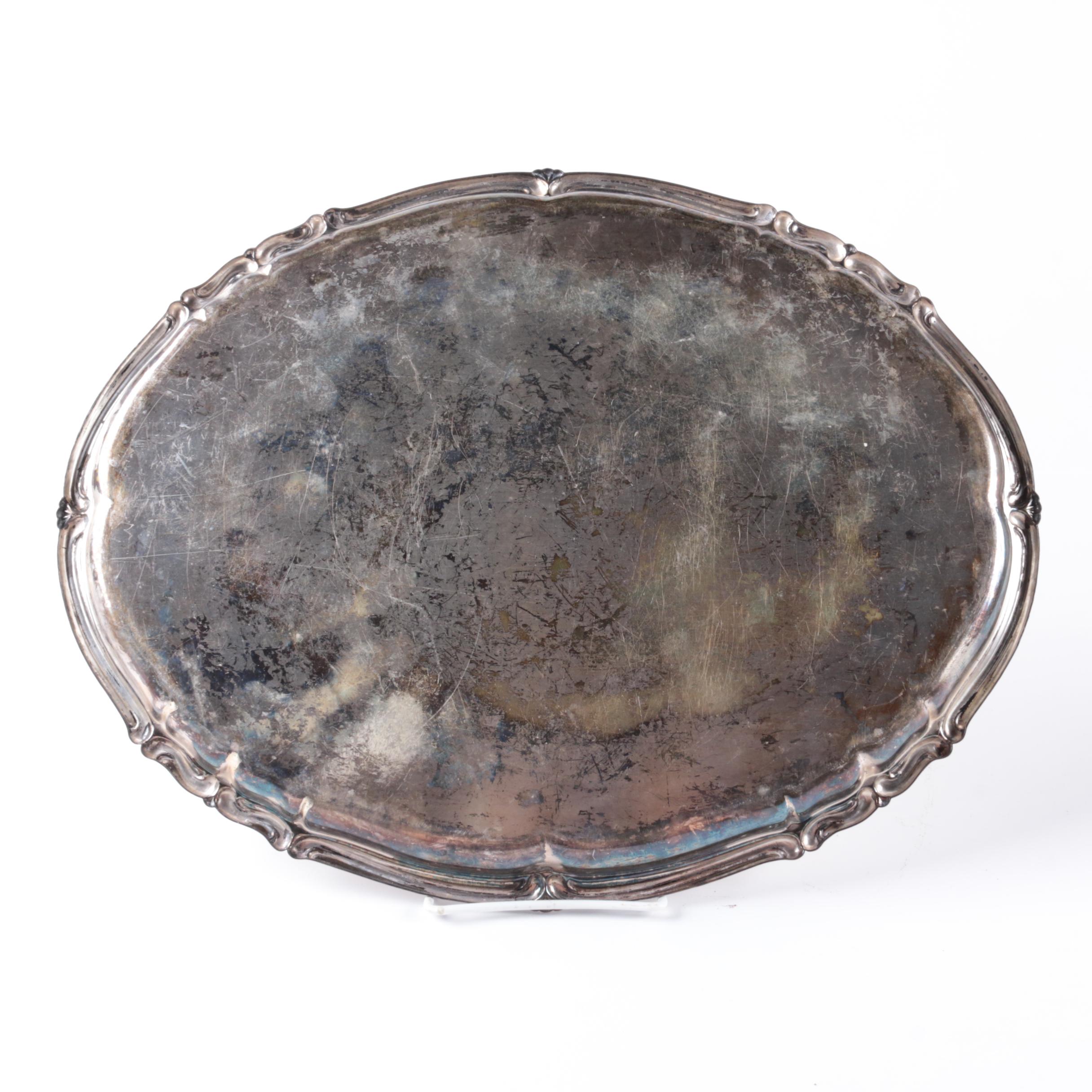 Pairpoint Mfg. Co. Silver Plate Meat Tray with Additional Silver-Plated Tray