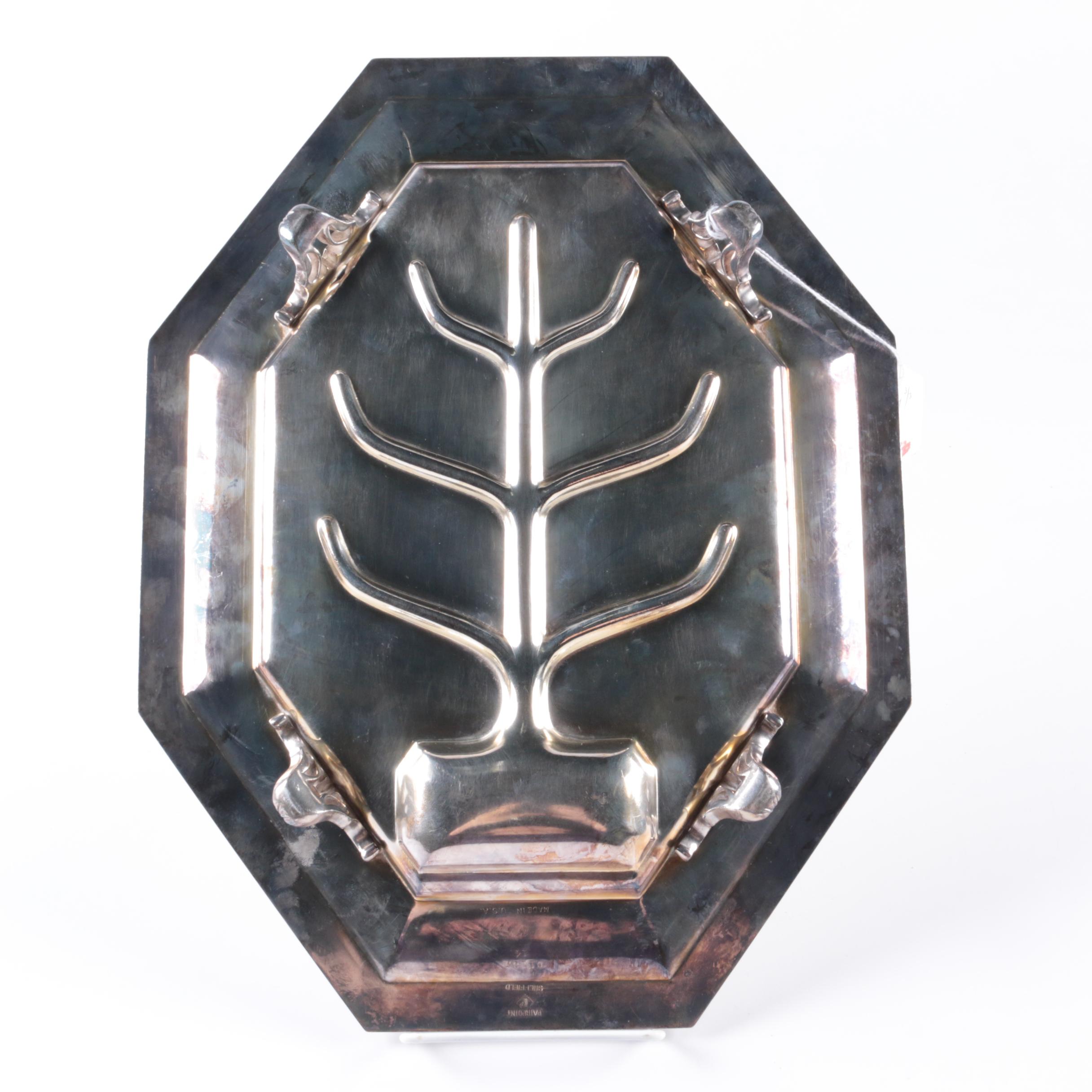 Pairpoint Mfg. Co. Silver Plate Meat Tray with Additional Silver-Plated Tray