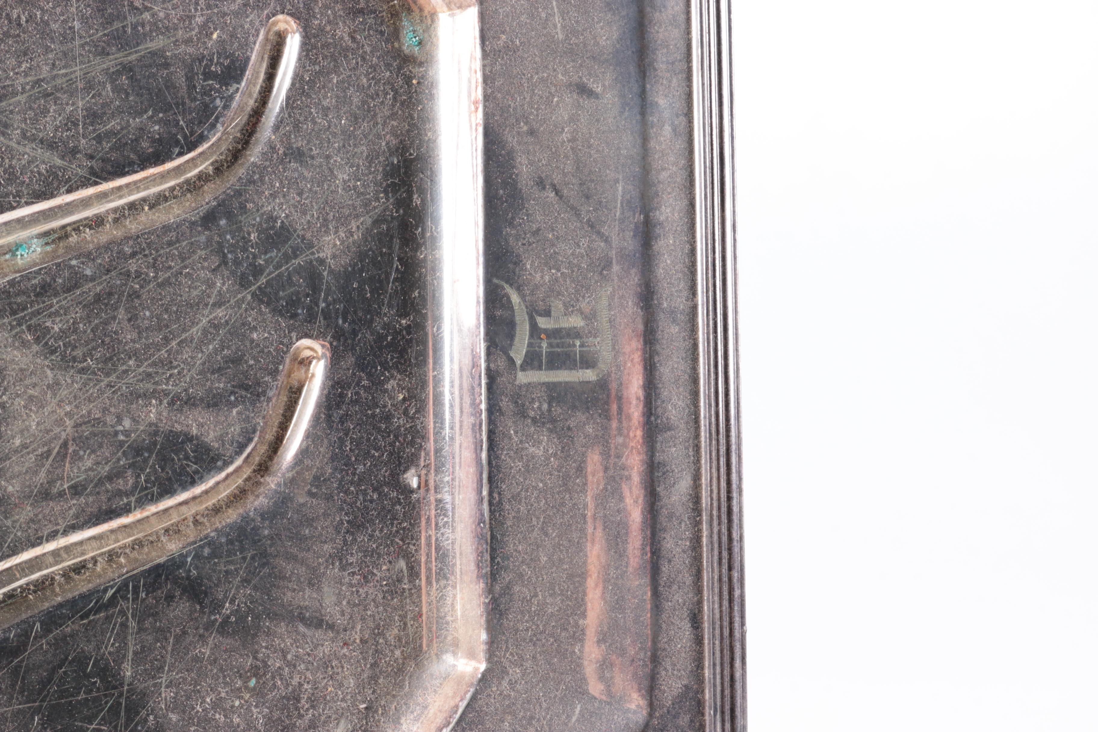 Pairpoint Mfg. Co. Silver Plate Meat Tray with Additional Silver-Plated Tray