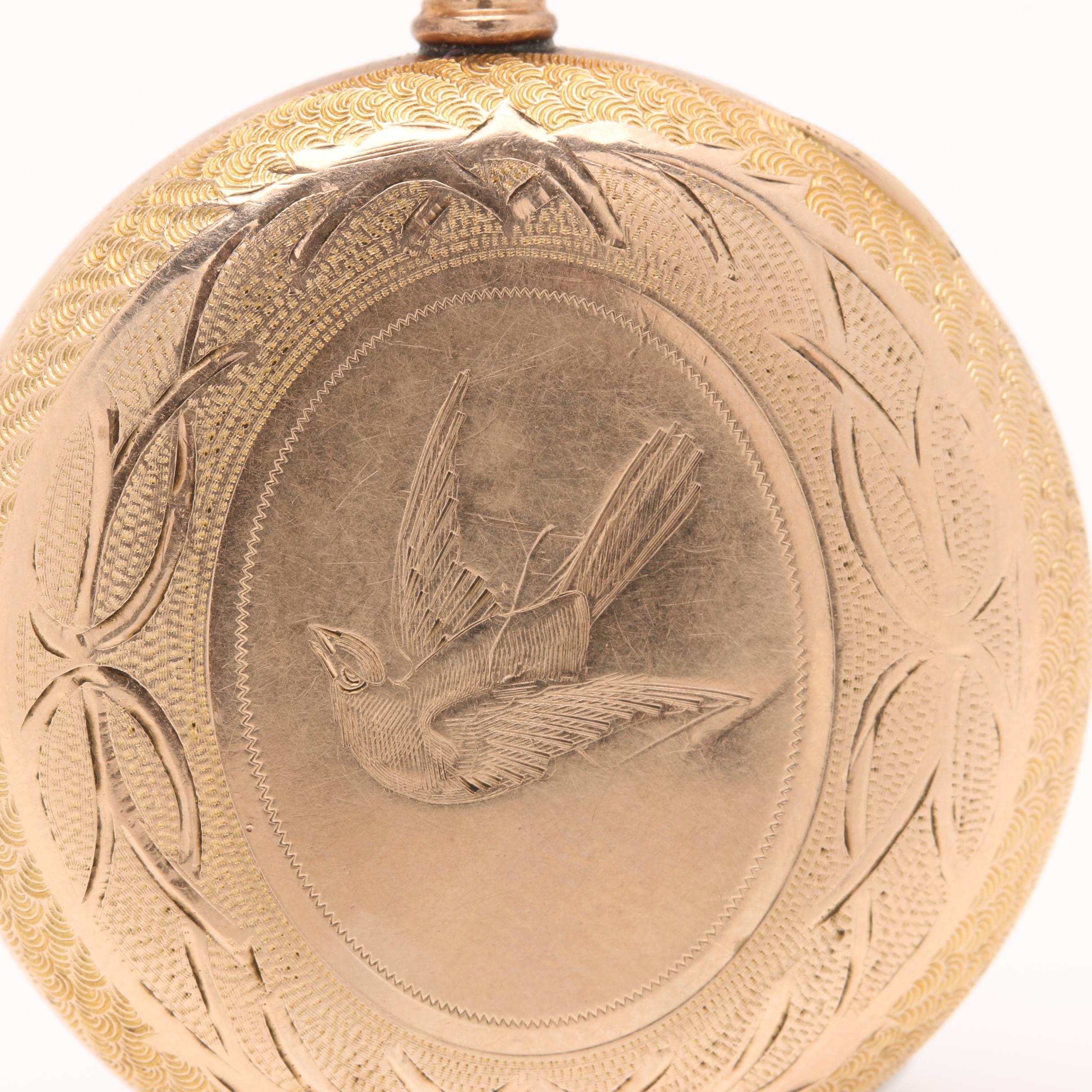 Antique Gold Filled Hampden Pocket Watch