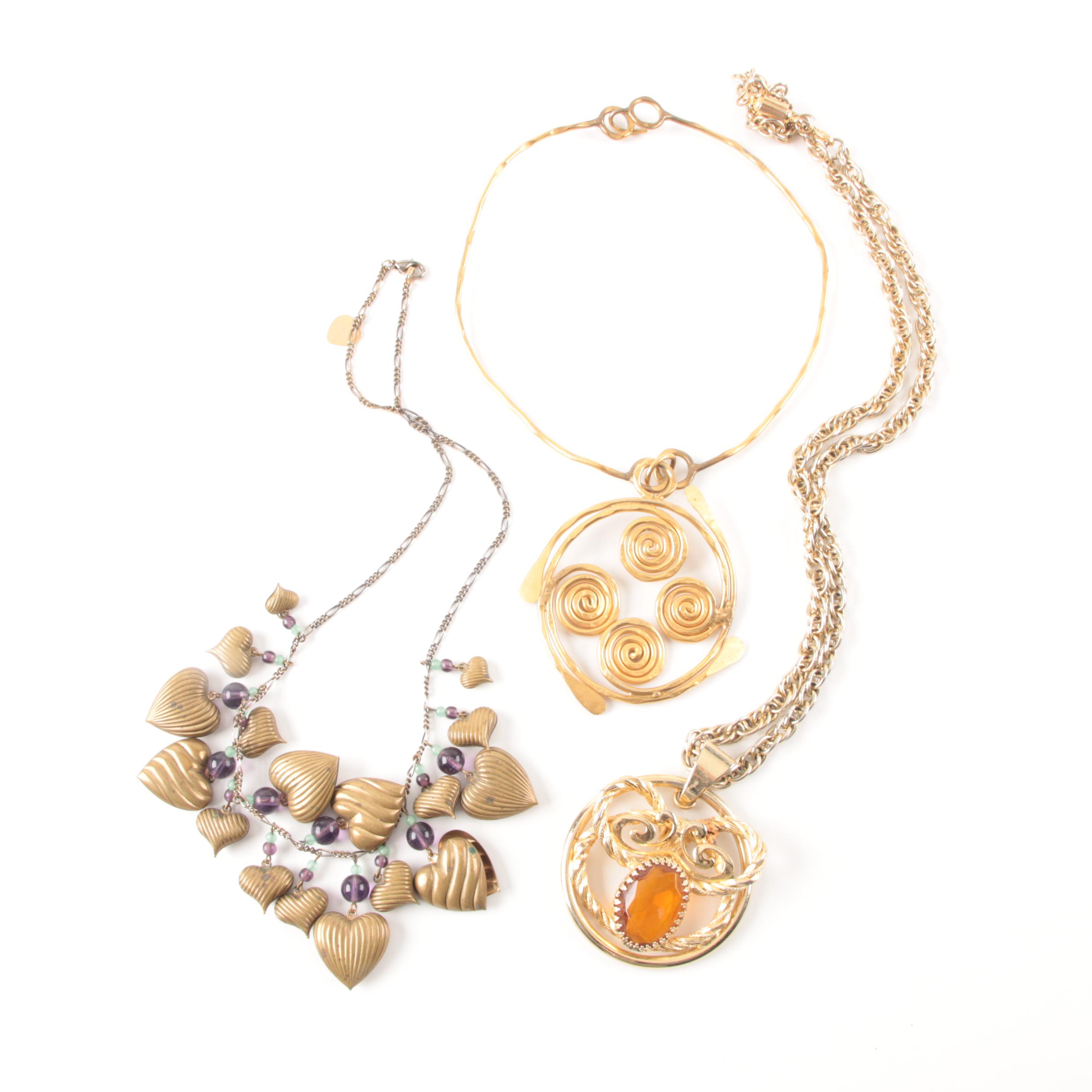 Gold-Tone Glass Bead Necklace Assortment