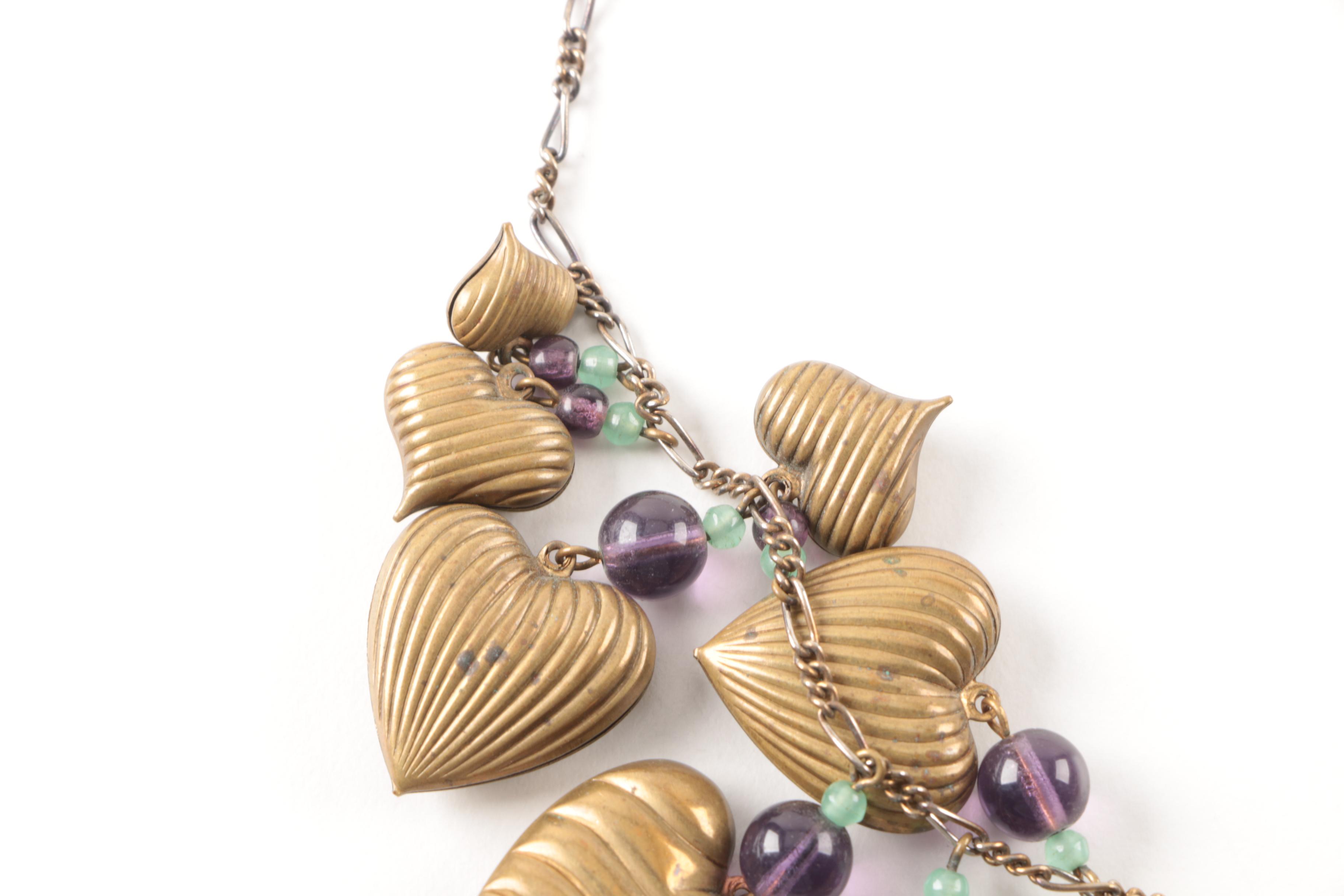 Gold-Tone Glass Bead Necklace Assortment