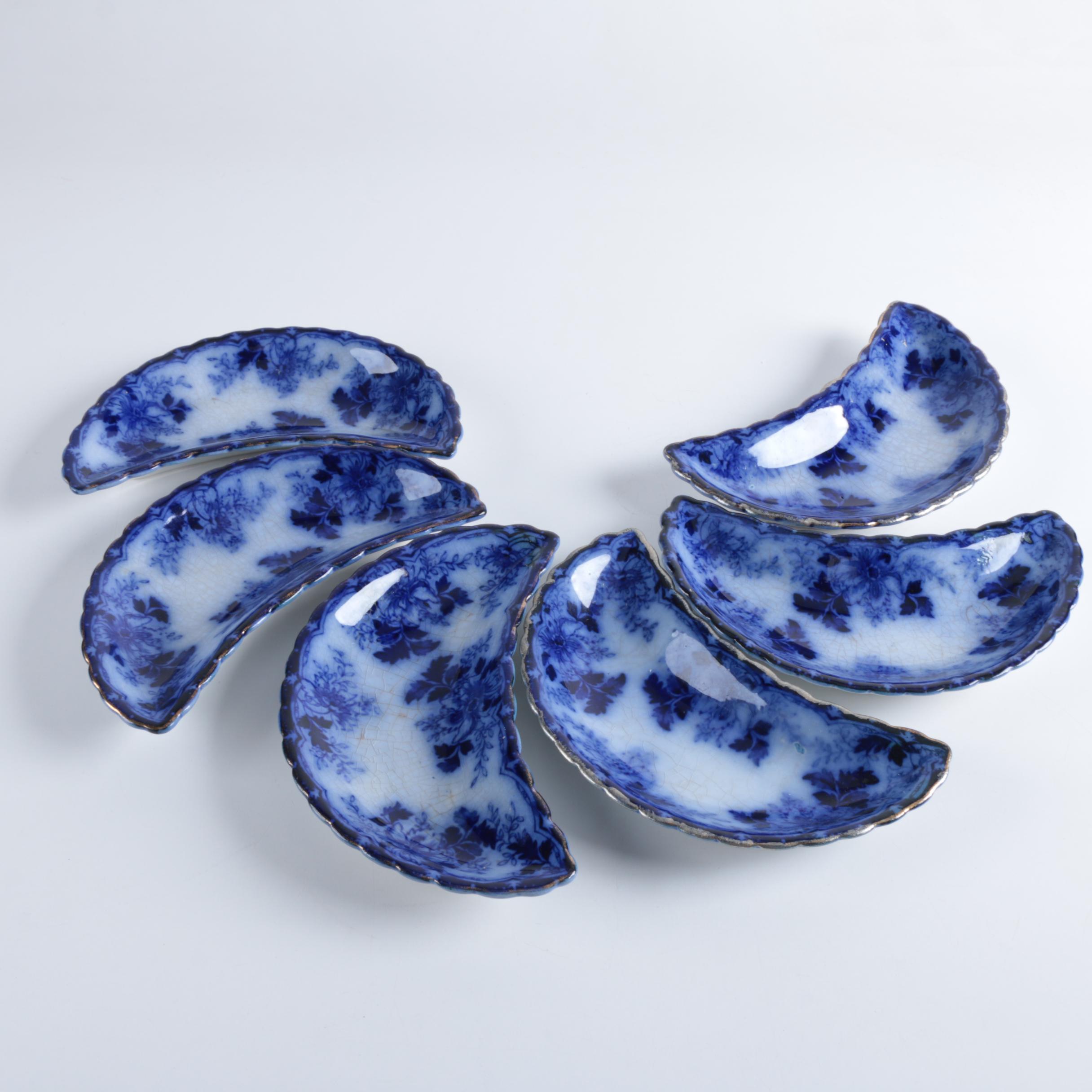 Antique Mercer Pottery Crescent Salad Plates