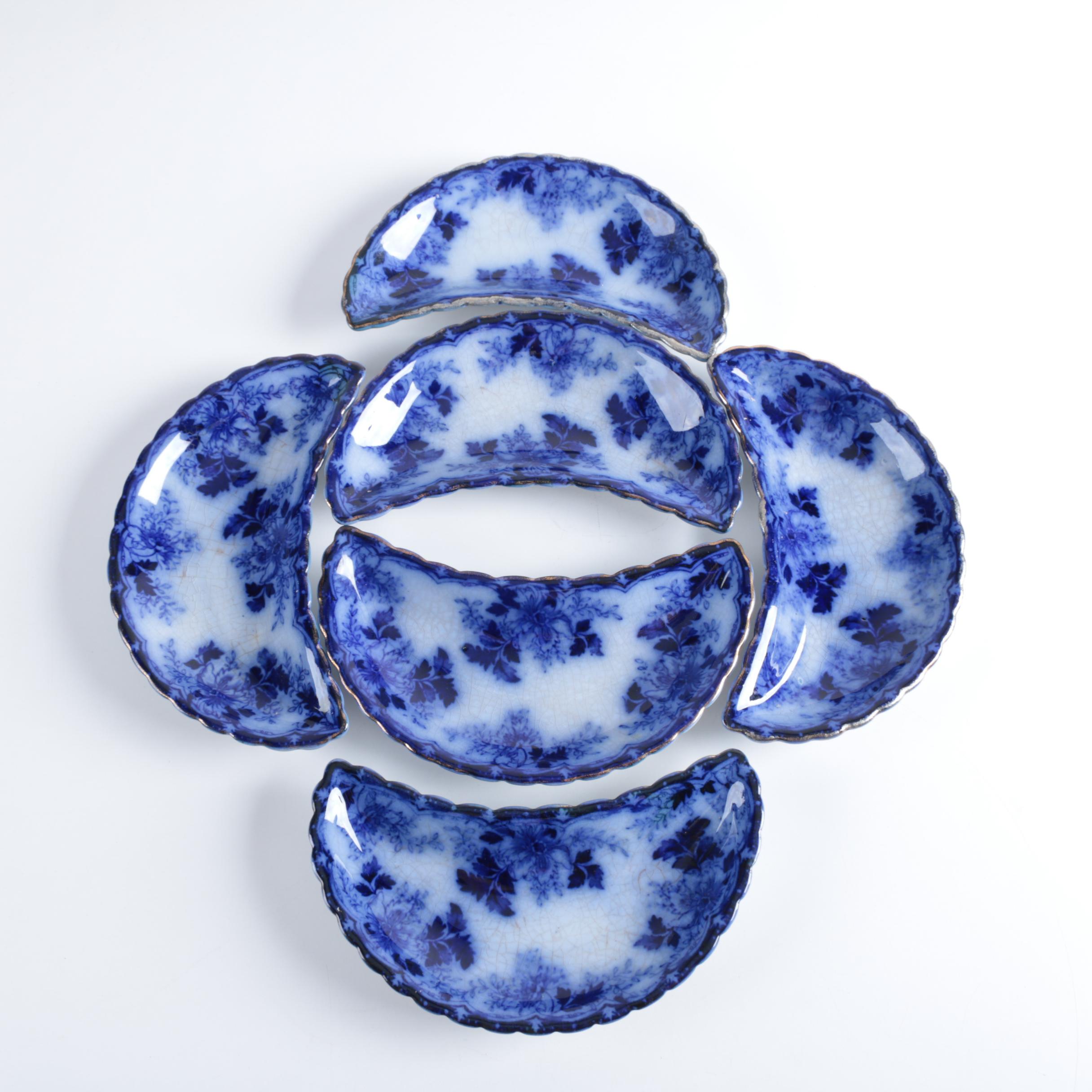 Antique Mercer Pottery Crescent Salad Plates