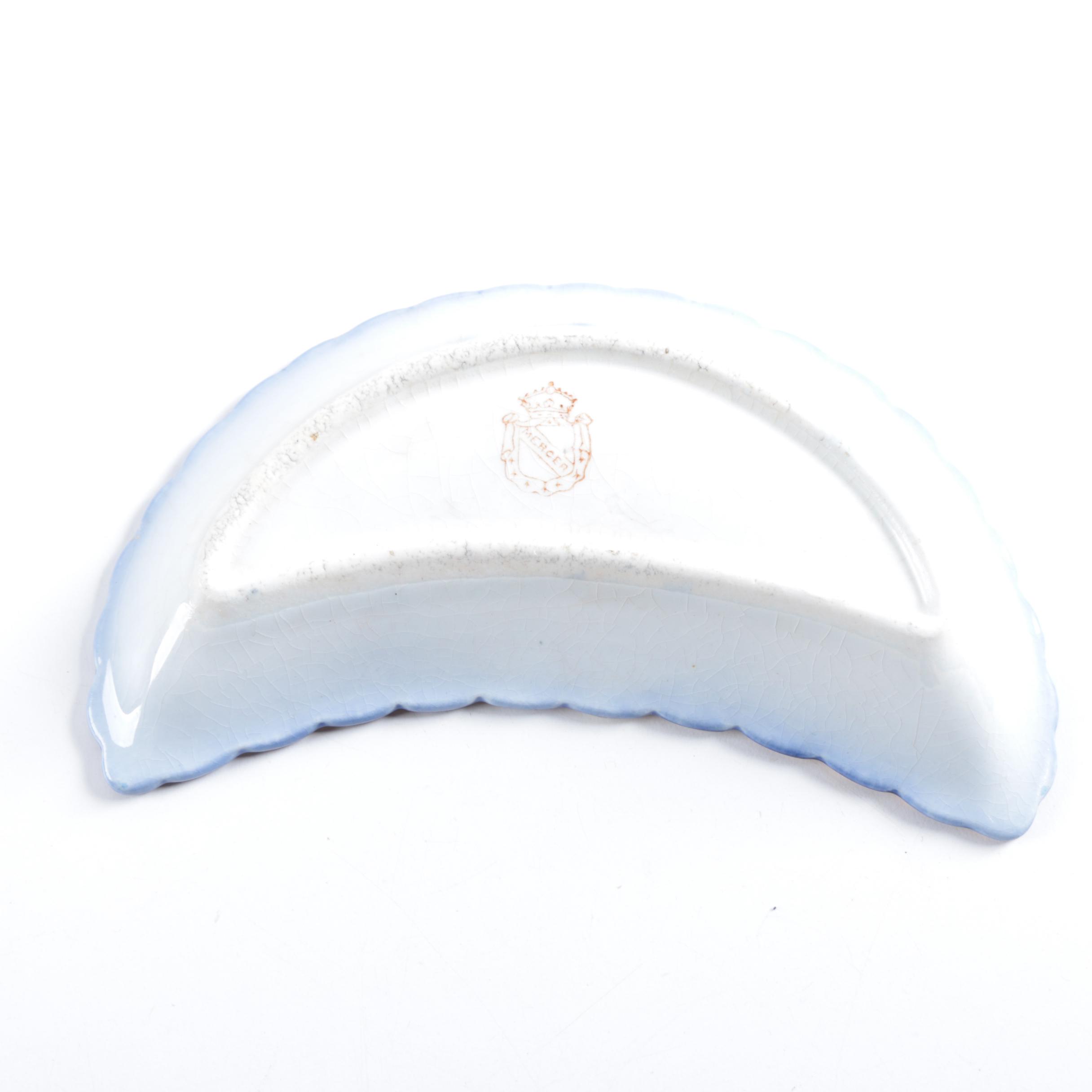 Antique Mercer Pottery Crescent Salad Plates