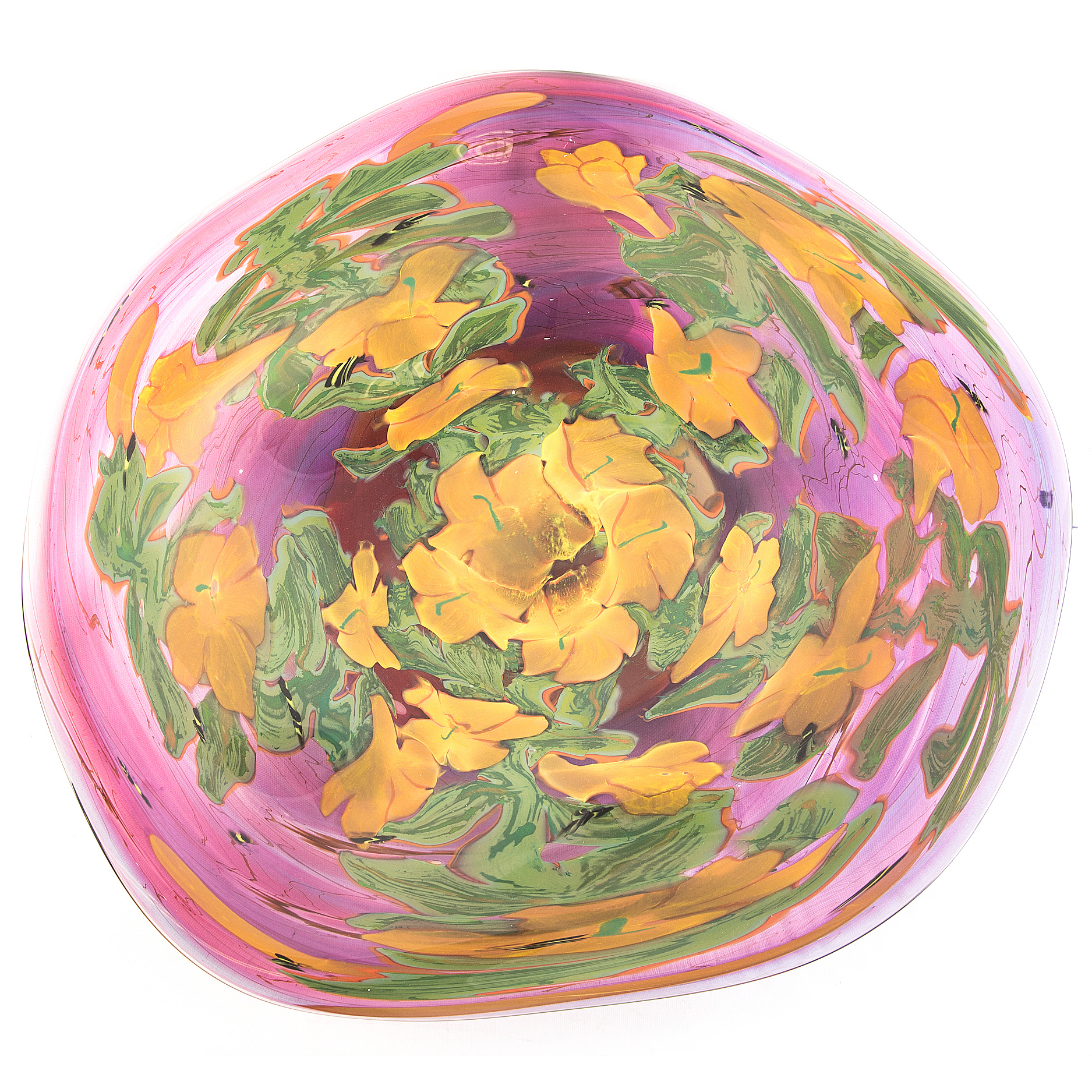 Rick & Valerie Beck Art Glass Centerpiece Bowl