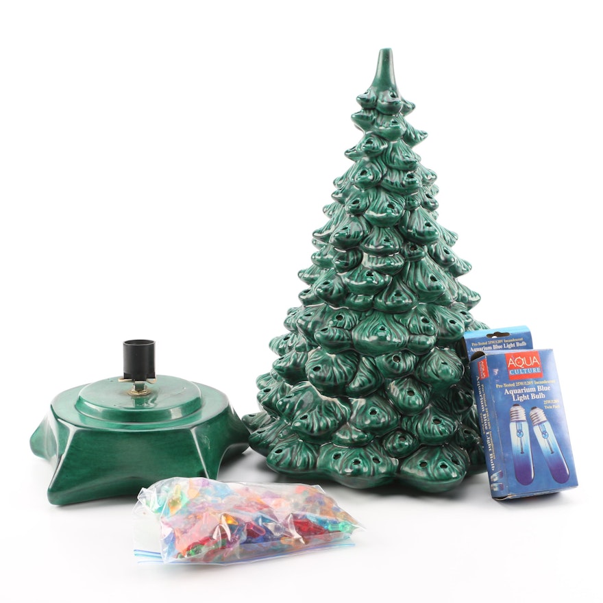 Ceramic Christmas Tree and Accessories