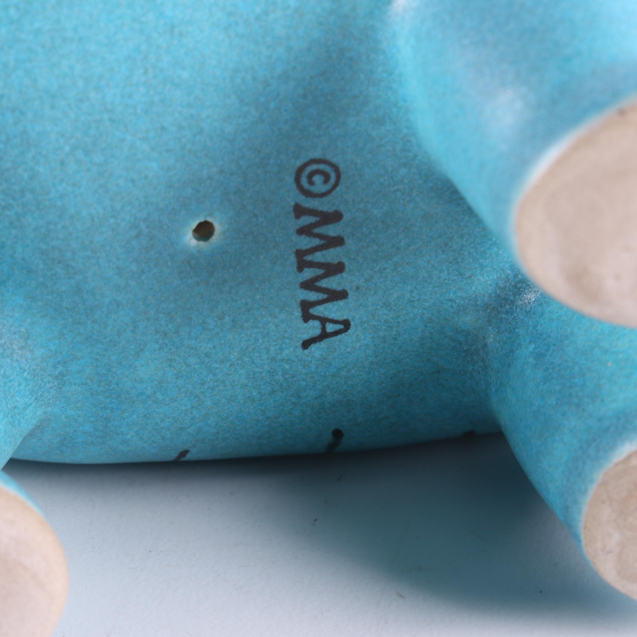 Metropolitan Museum of Art Blue Hippo and Blue Hippo Earthenware Figurine