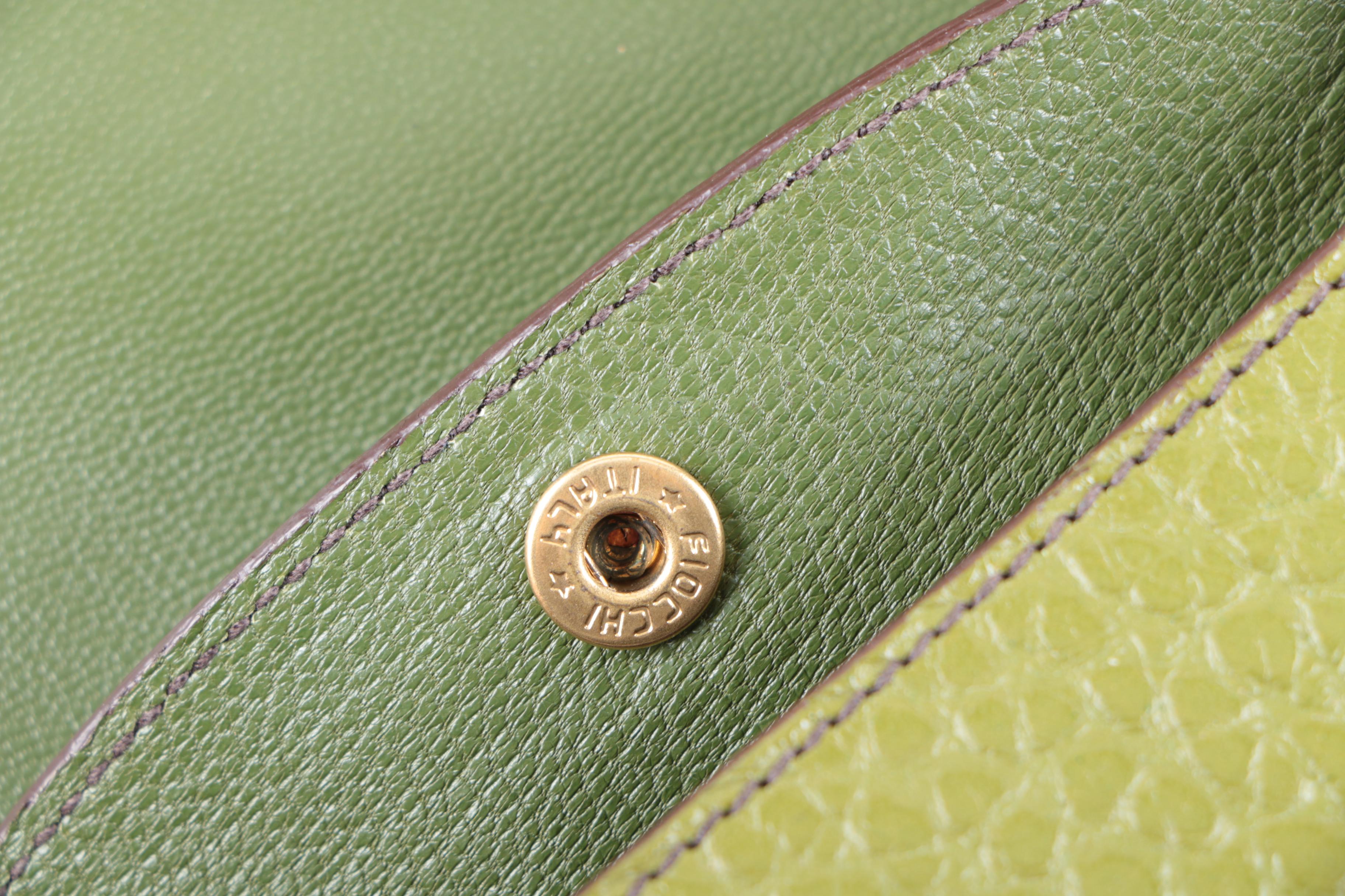 Prada Pebbled Green Leather Handbag