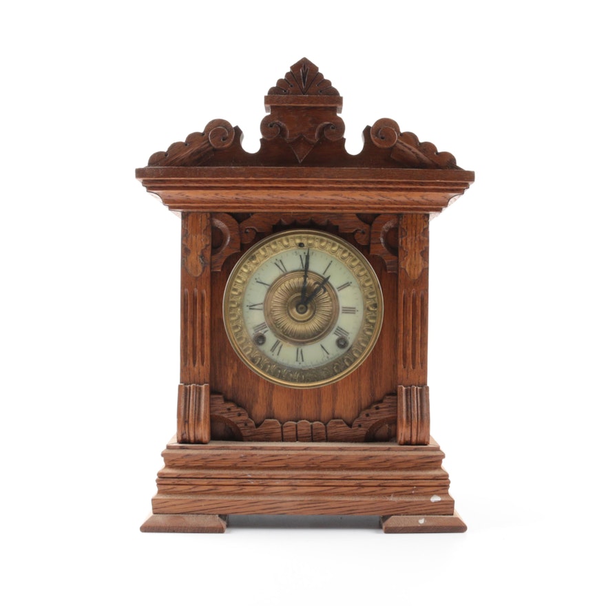 Antique Ansonia Summit Strike Mantle Clock