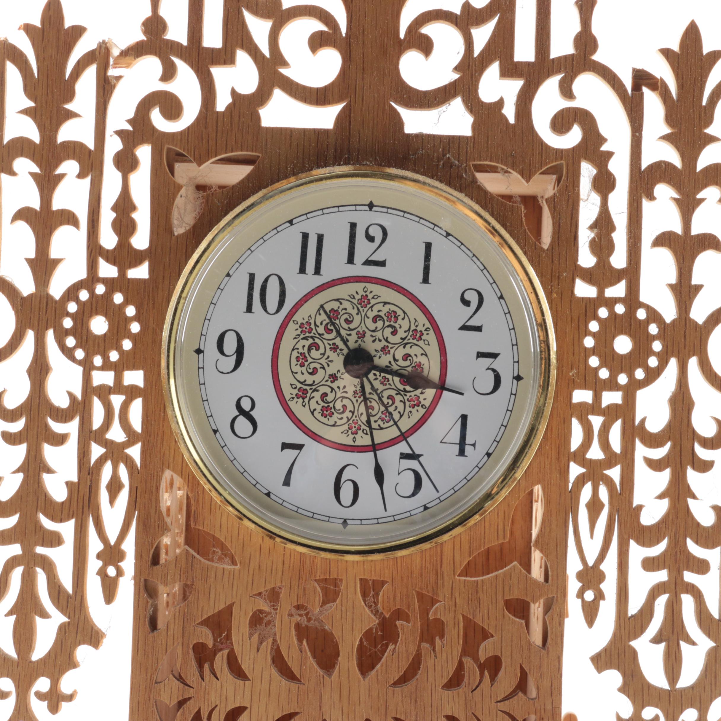 Fretwork Quartz Mantel Clock