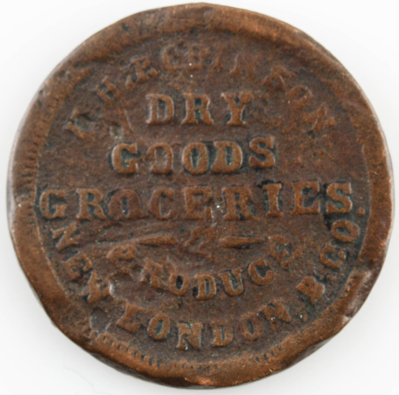 Civil War Era Store Token with Indian Chief on Obverse