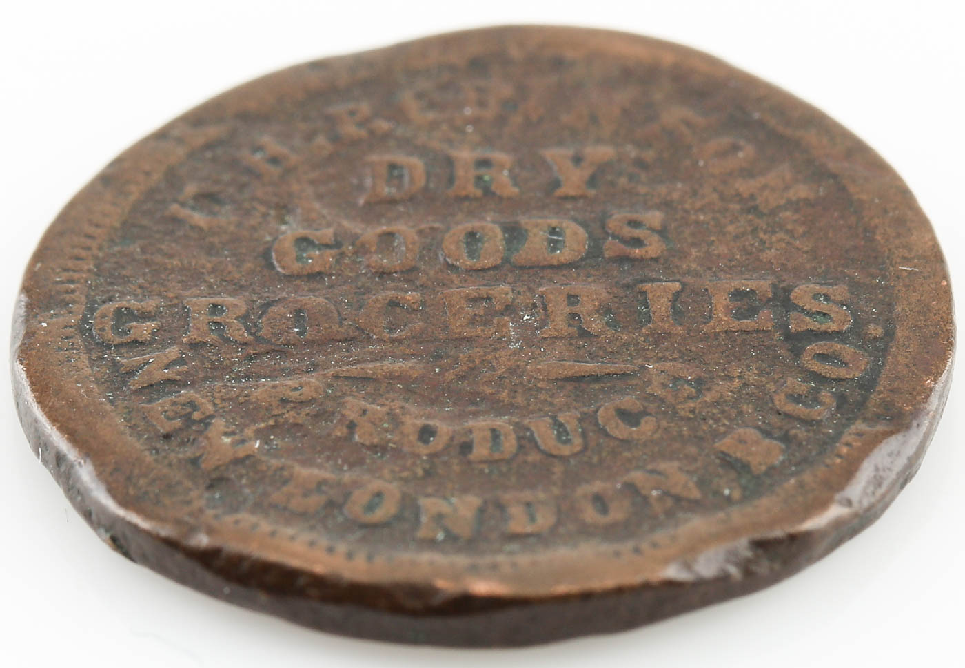 Civil War Era Store Token with Indian Chief on Obverse