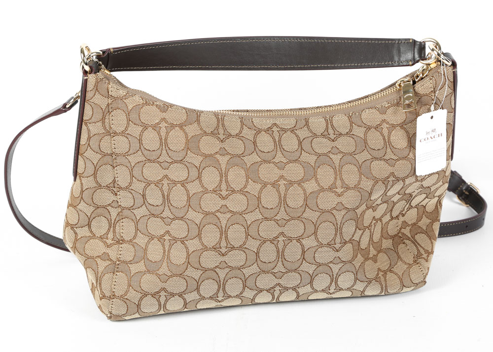 Coach Outline Signature East/West Celeste Convertible Hobo Bag