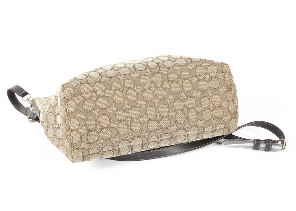 Coach Outline Signature East/West Celeste Convertible Hobo Bag