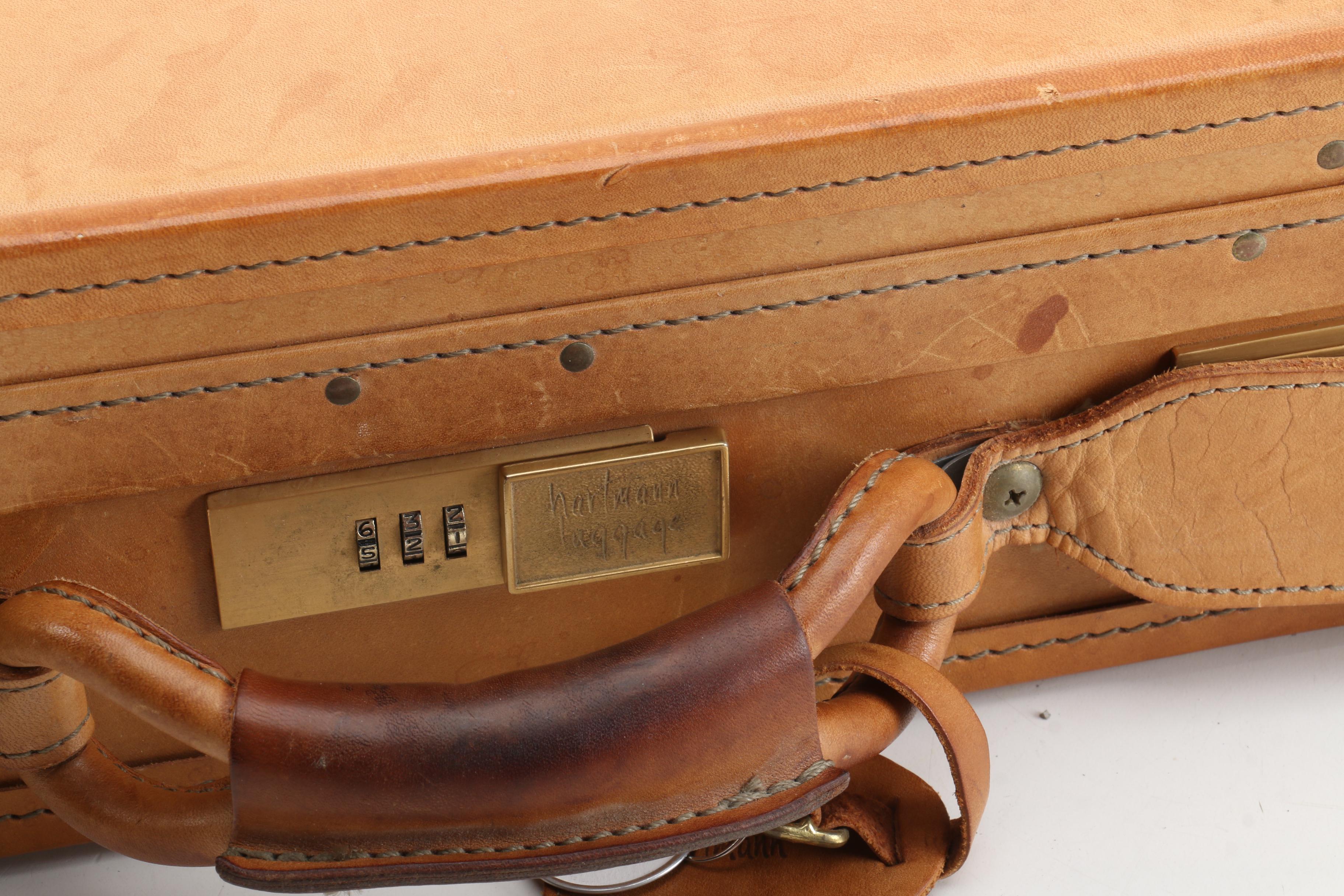 Vintage Hartmann Luggage Belting Leather Locked Briefcase