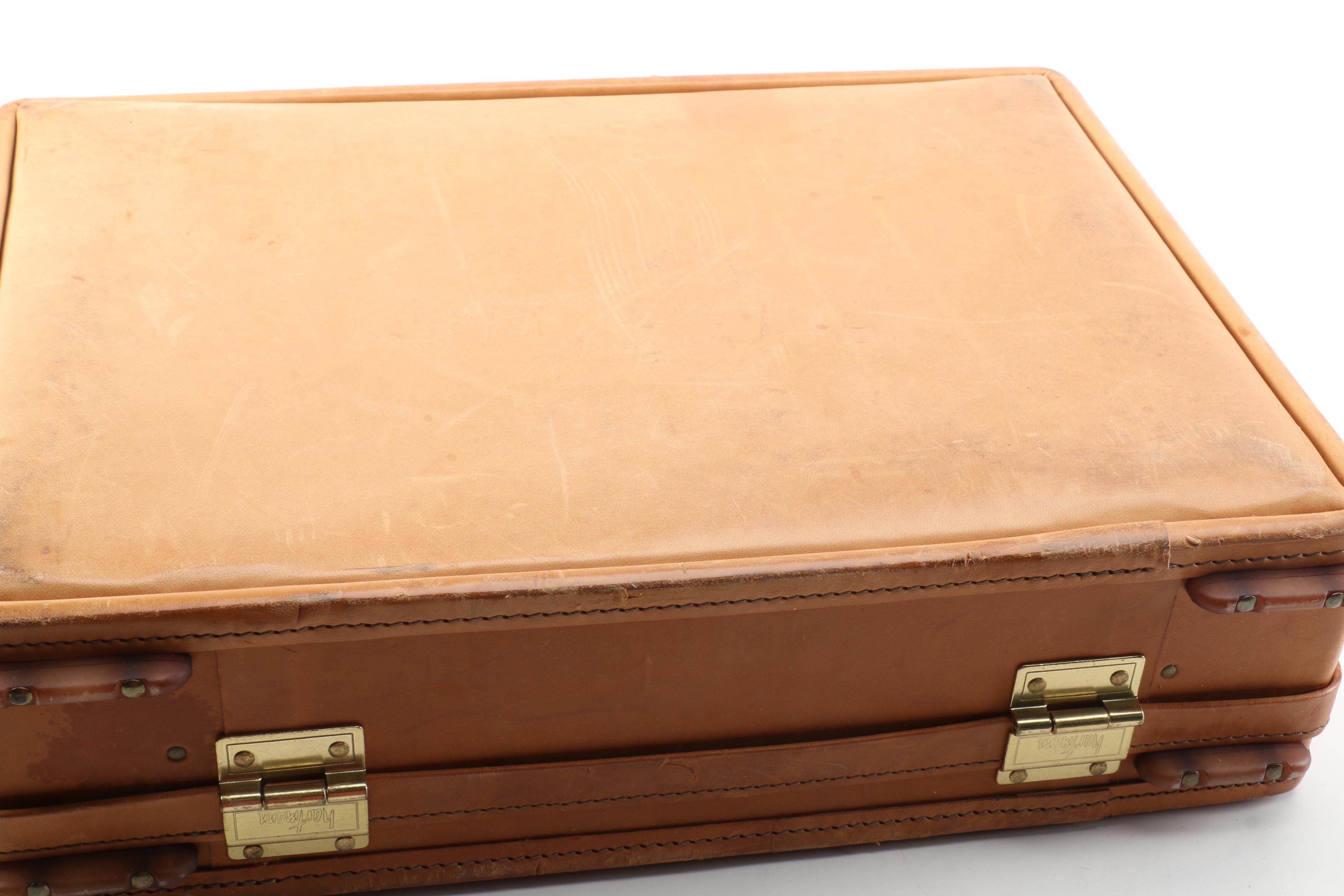 Vintage Hartmann Luggage Belting Leather Locked Briefcase