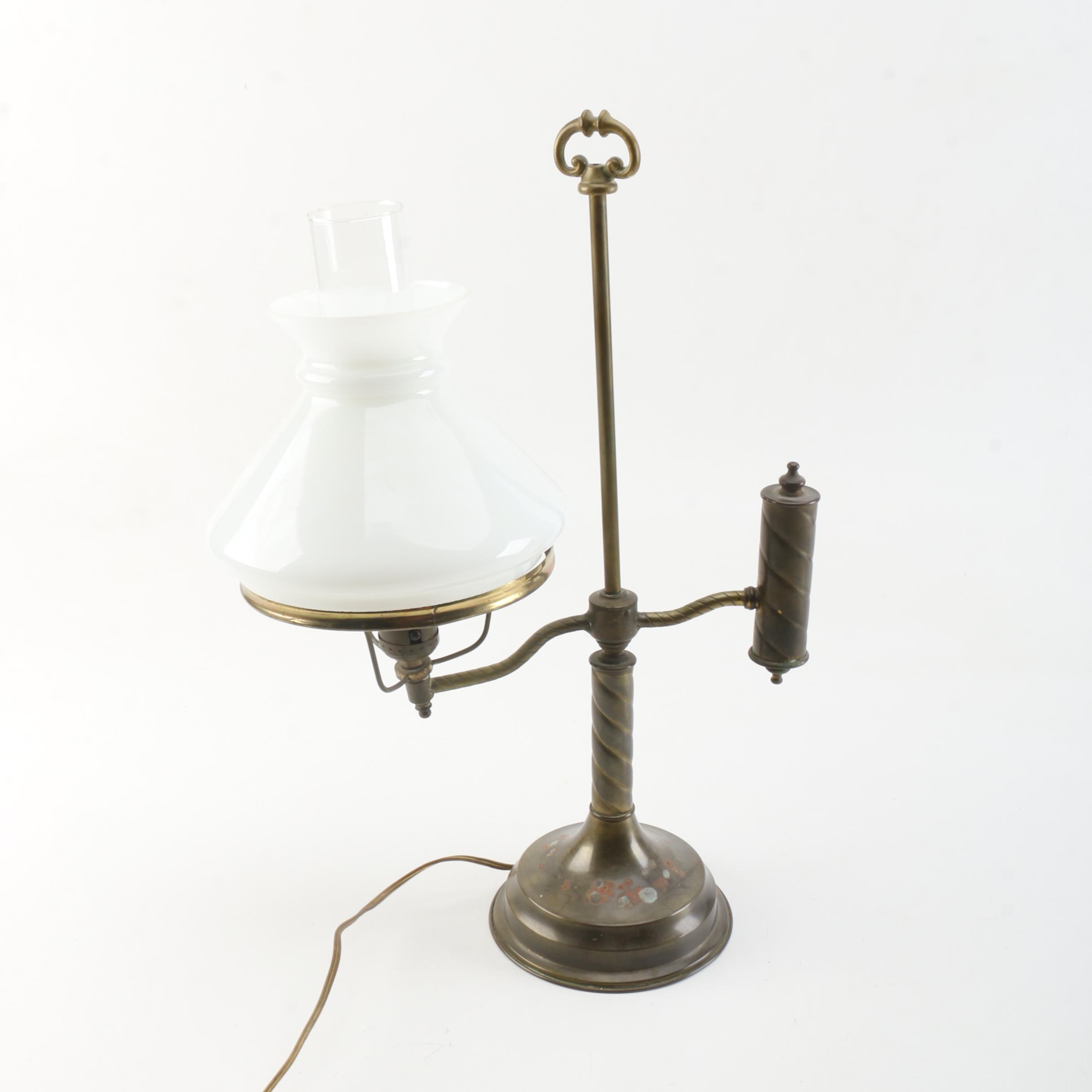 Vintage Converted Student Oil Lamp