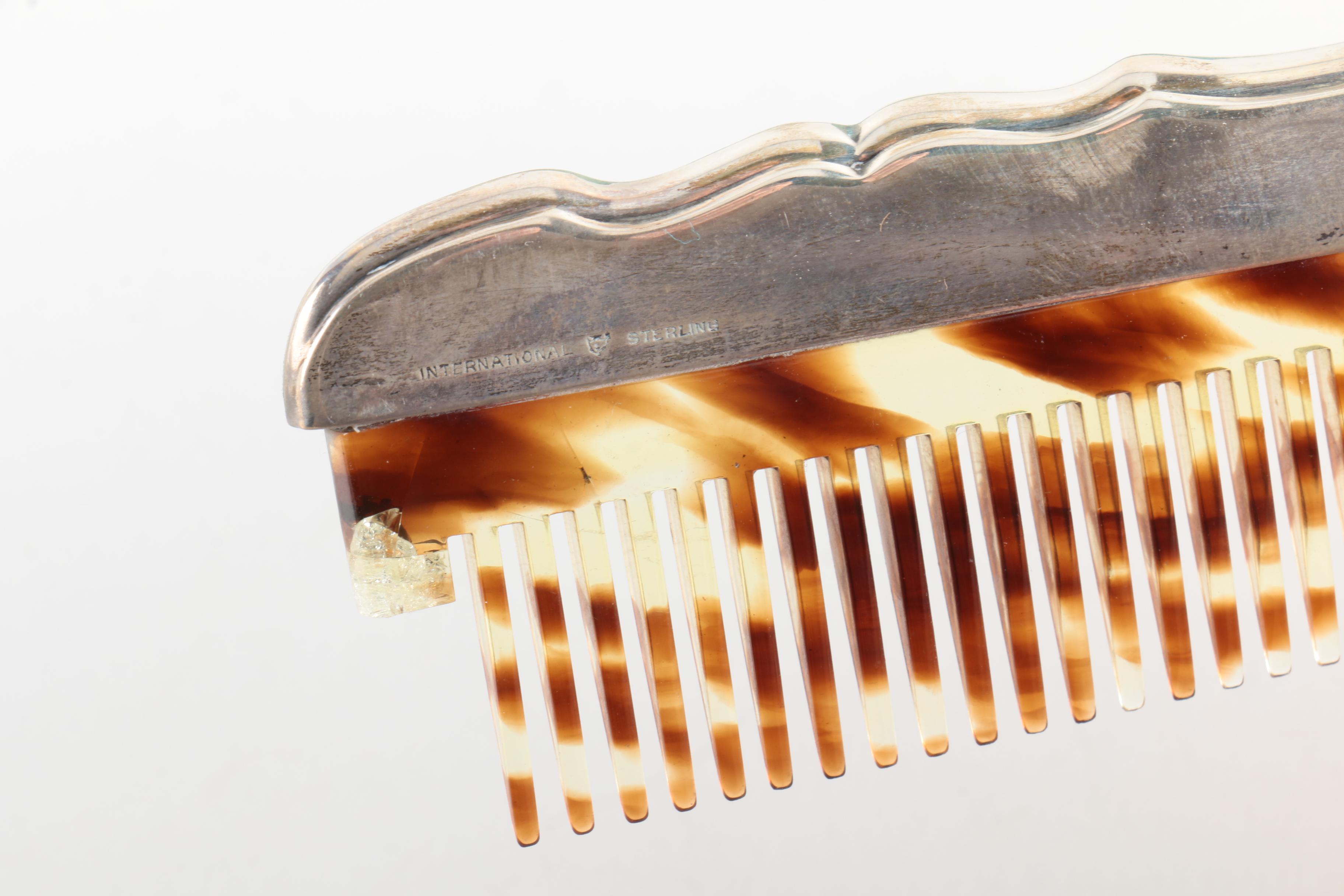 International Silver Co. Sterling Silver Handled Vanity Set