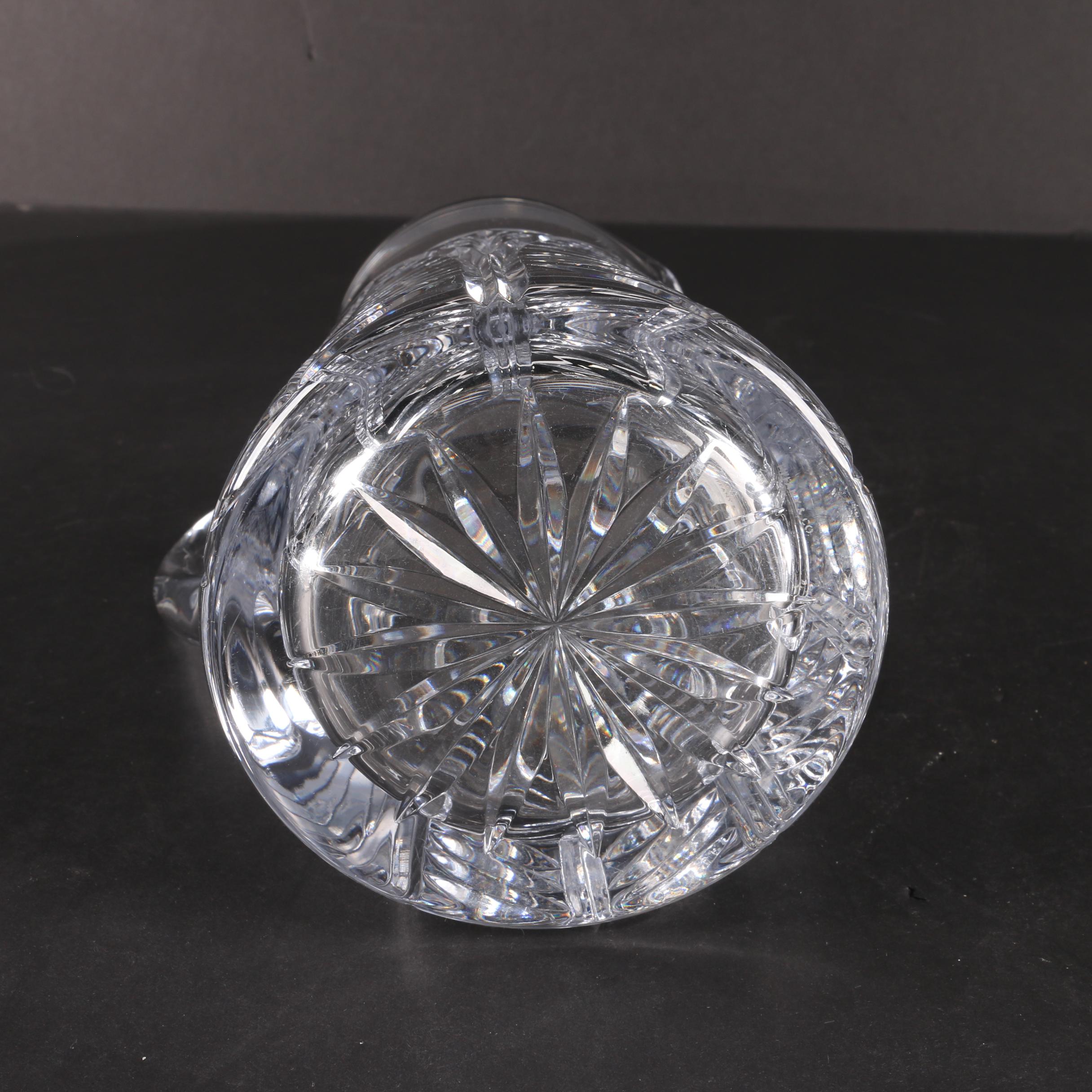 Tiffany & Co. "Grenada" Crystal Pitcher and "Atlas" Crystal Bowl