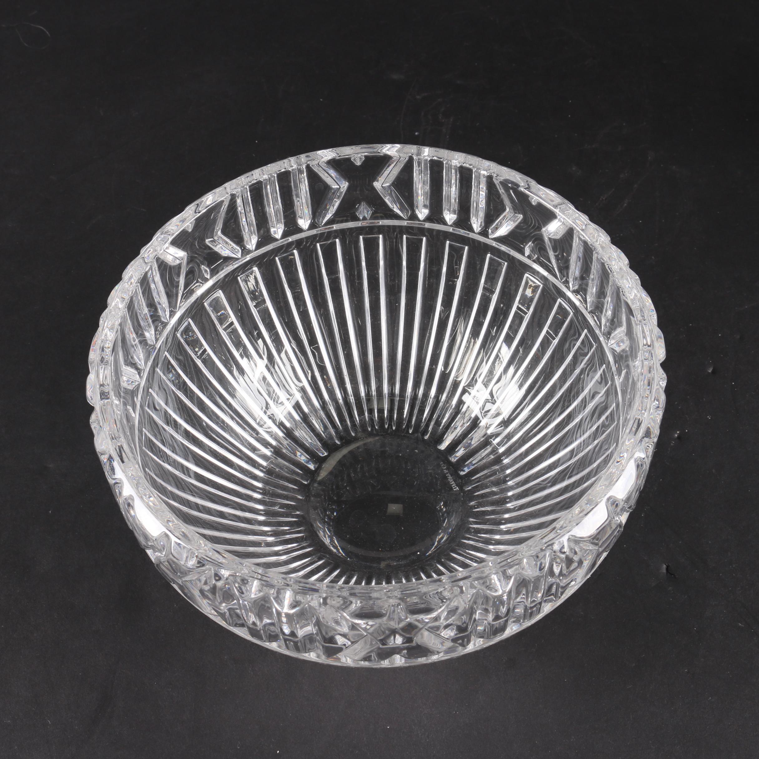 Tiffany & Co. "Grenada" Crystal Pitcher and "Atlas" Crystal Bowl