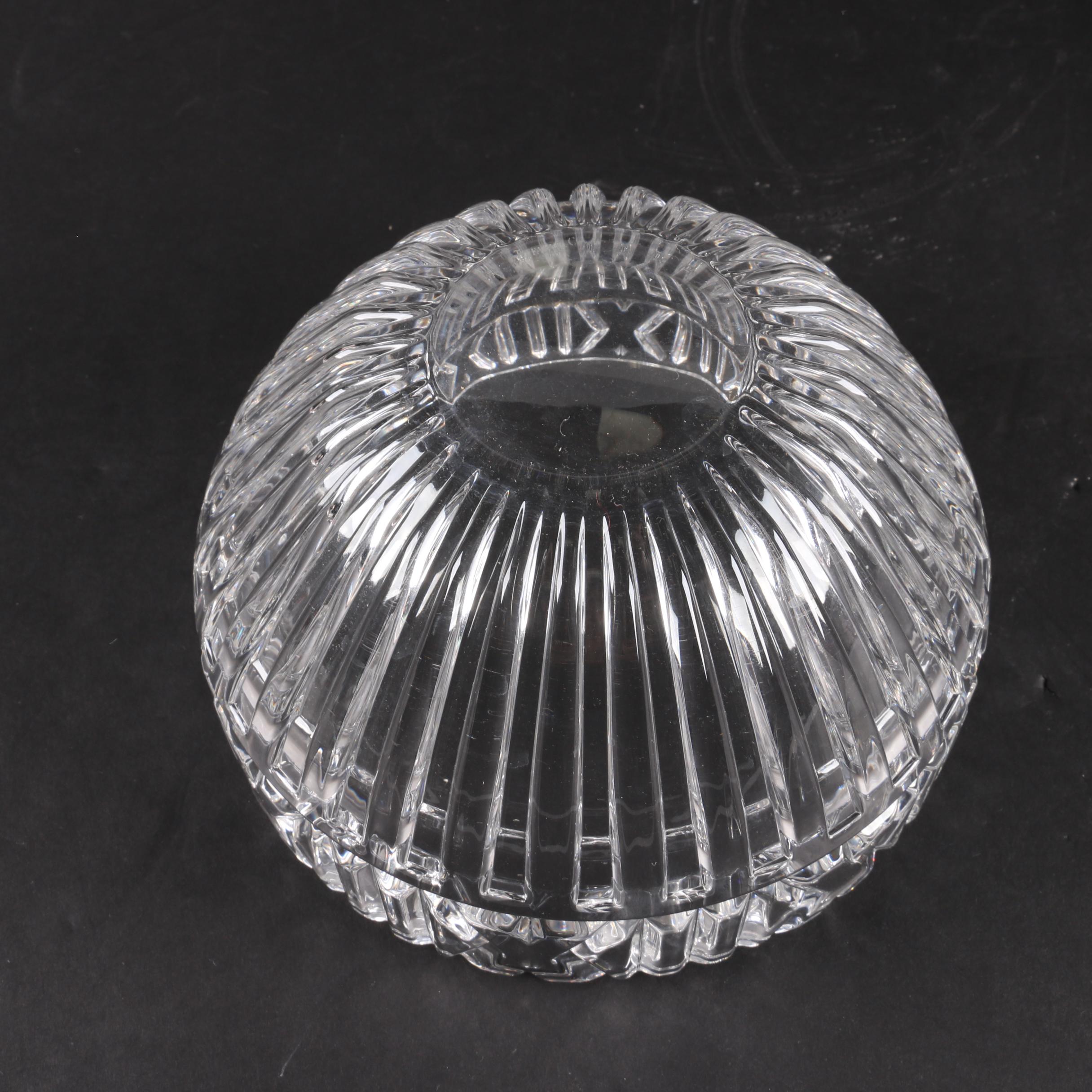 Tiffany & Co. "Grenada" Crystal Pitcher and "Atlas" Crystal Bowl