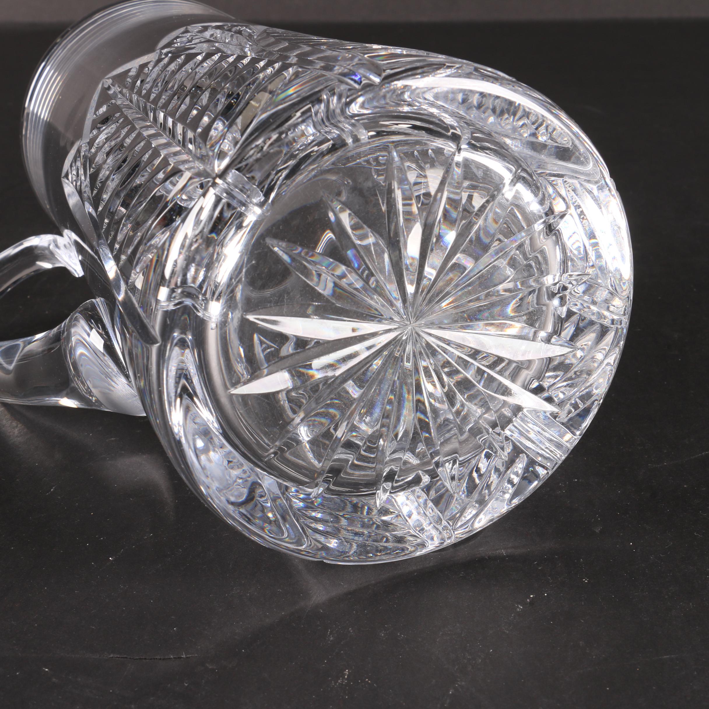 Tiffany & Co. "Grenada" Crystal Pitcher and "Atlas" Crystal Bowl